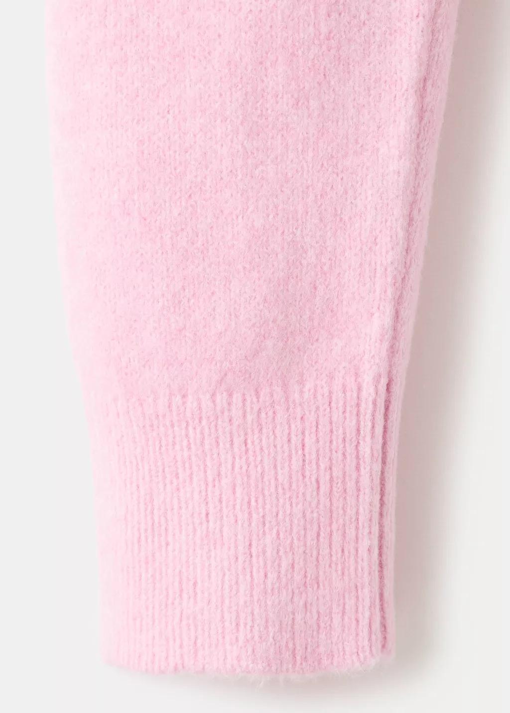 Pink Knitted Button Cardigan, Pink, large image number 5