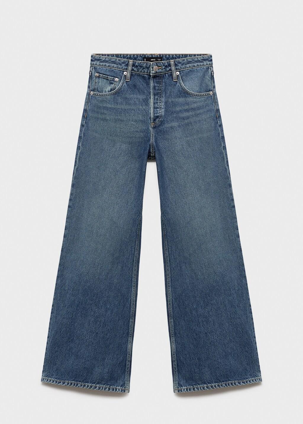 Blue High-Waisted Wide-Leg Jeans, Open Blue, large image number 8