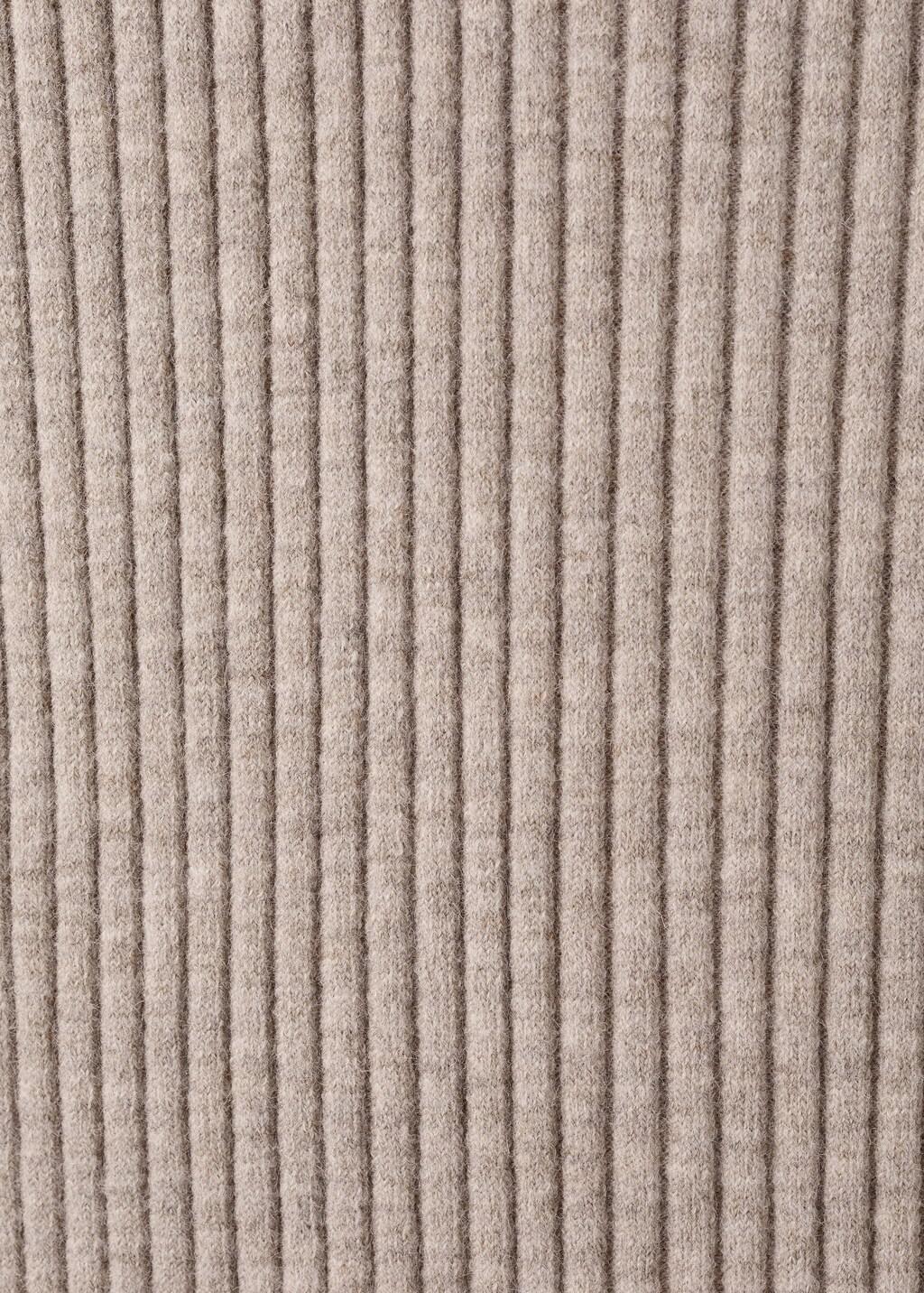 MEDIUM BROWN Perkins-neck ribbed dress, Medium Brown, large image number 4