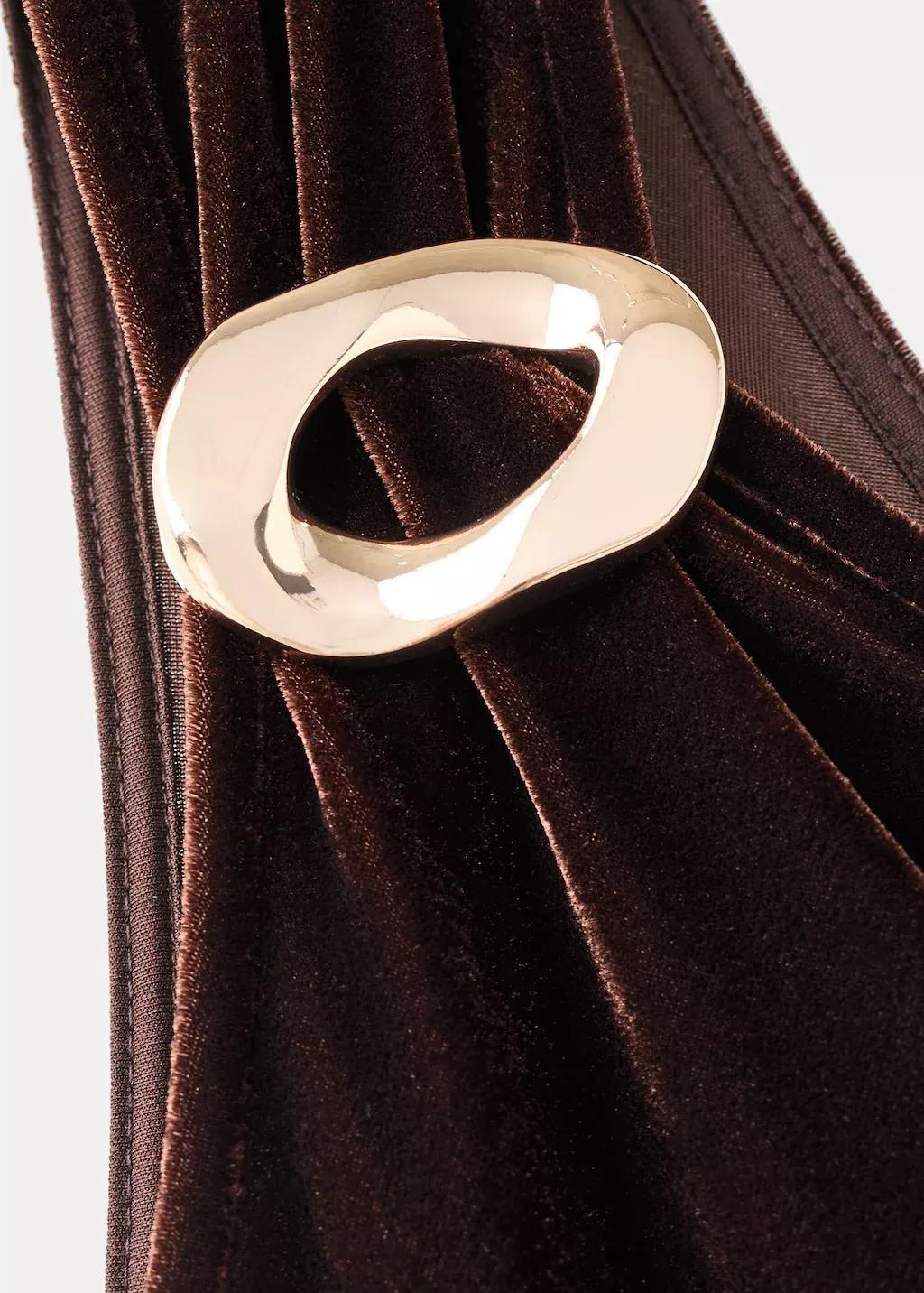 BROWN Velvet jumpsuit with metallic detail, 0201_30, medium