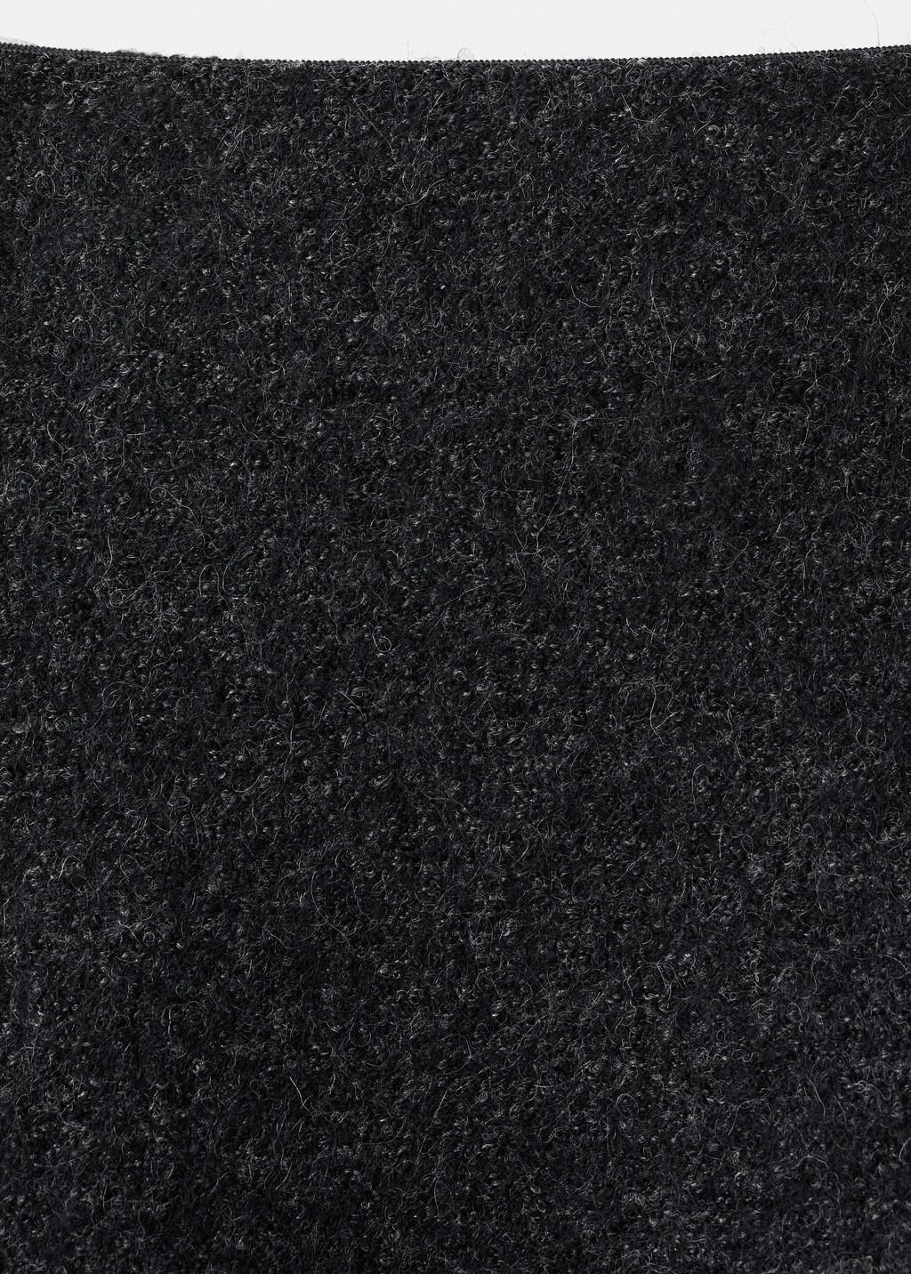 GREY A-line wool skirt, Grey, medium