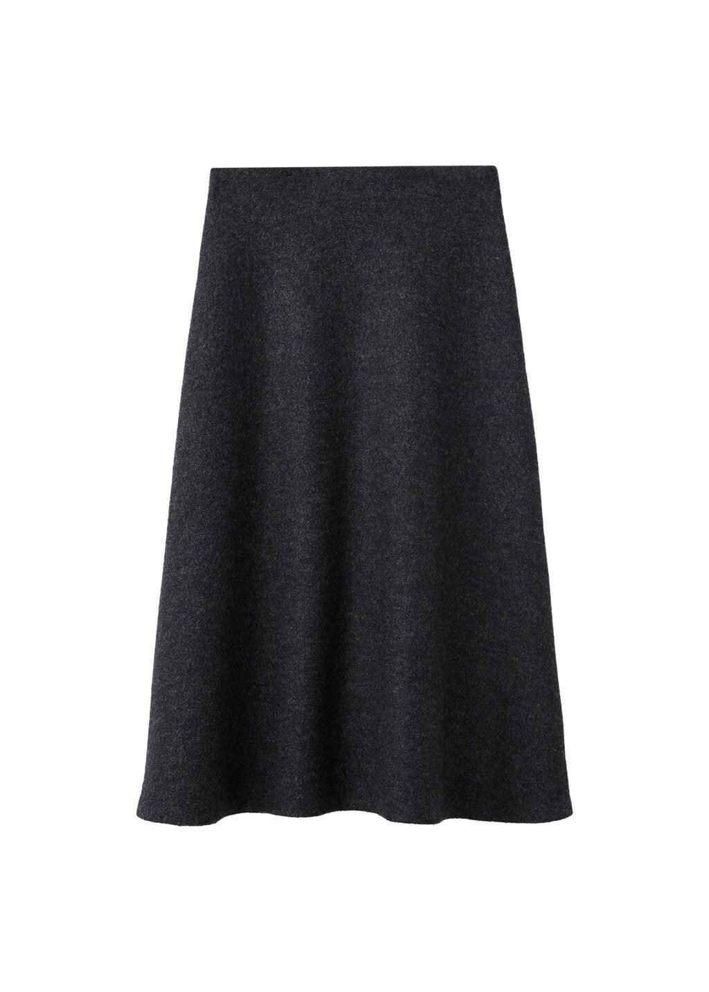 GREY A-line wool skirt, Grey, large image number 5