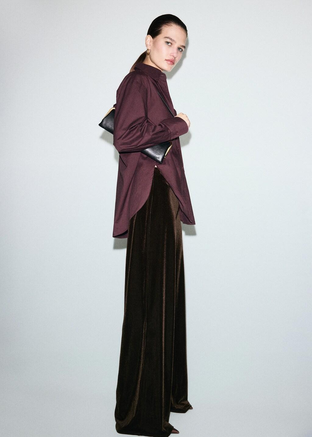 BROWN Velvet wide-leg trousers, 0201_30, large image number 0