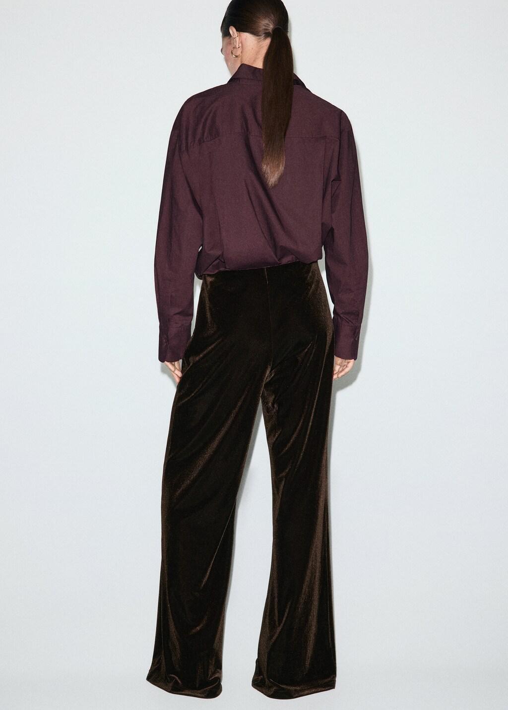 BROWN Velvet wide-leg trousers, 0201_30, large image number 2