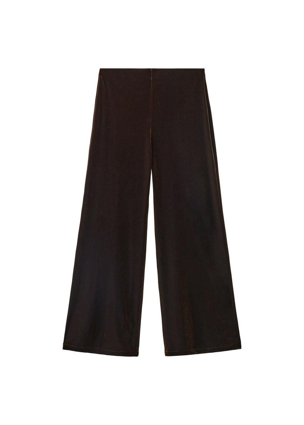 BROWN Velvet wide-leg trousers, 0201_30, large image number 6