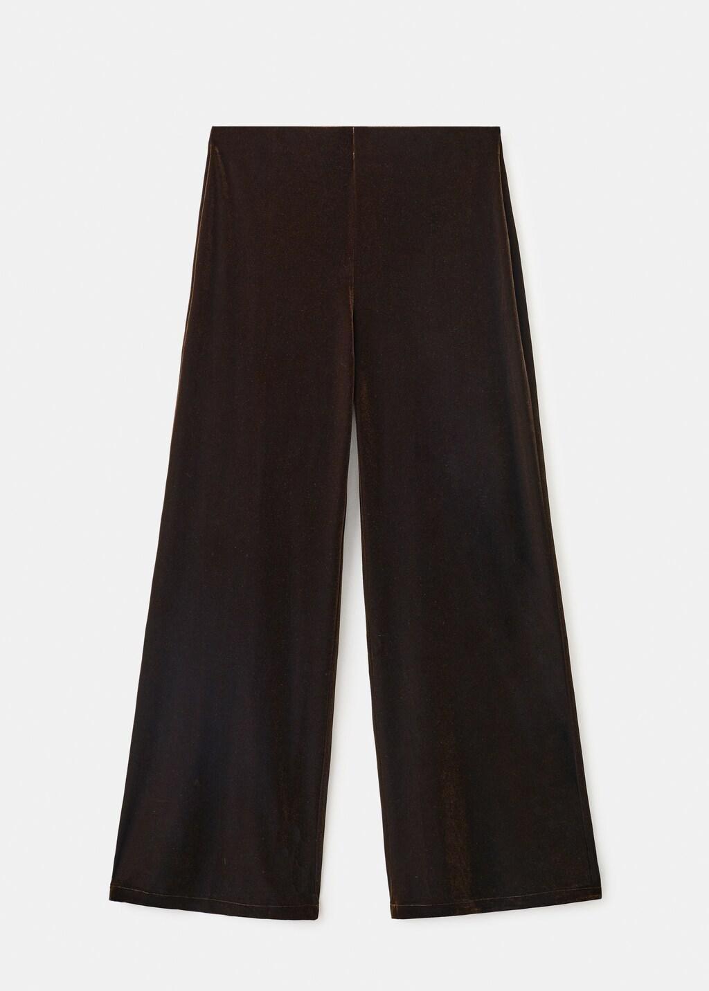 BROWN Velvet wide-leg trousers, 0201_30, large image number 7