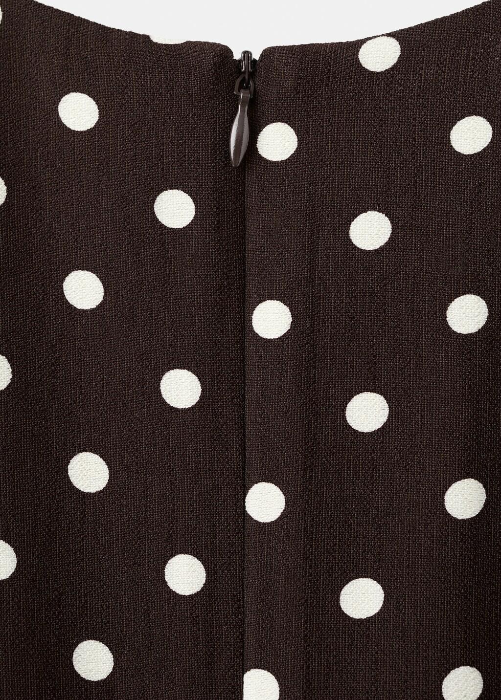 Brown A-Line Polka-Dot Dress, 0201_32, large image number 1