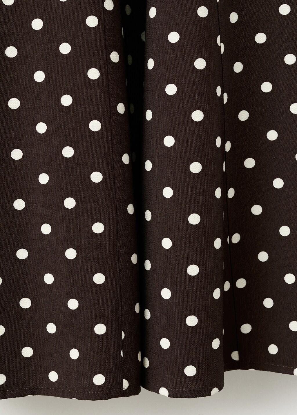 Brown A-Line Polka-Dot Dress, 0201_32, large image number 5