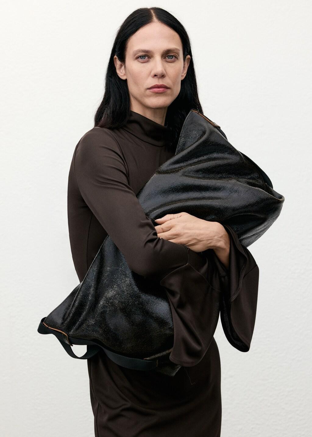 BROWN Fitted dress with bell sleeves, 0201_30, large image number 4