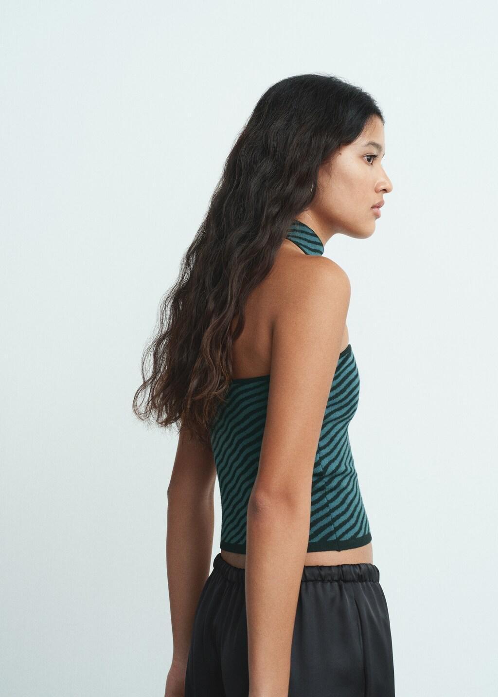 Striped Strapless Top, Kids Girls, 0201_43, large image number 1