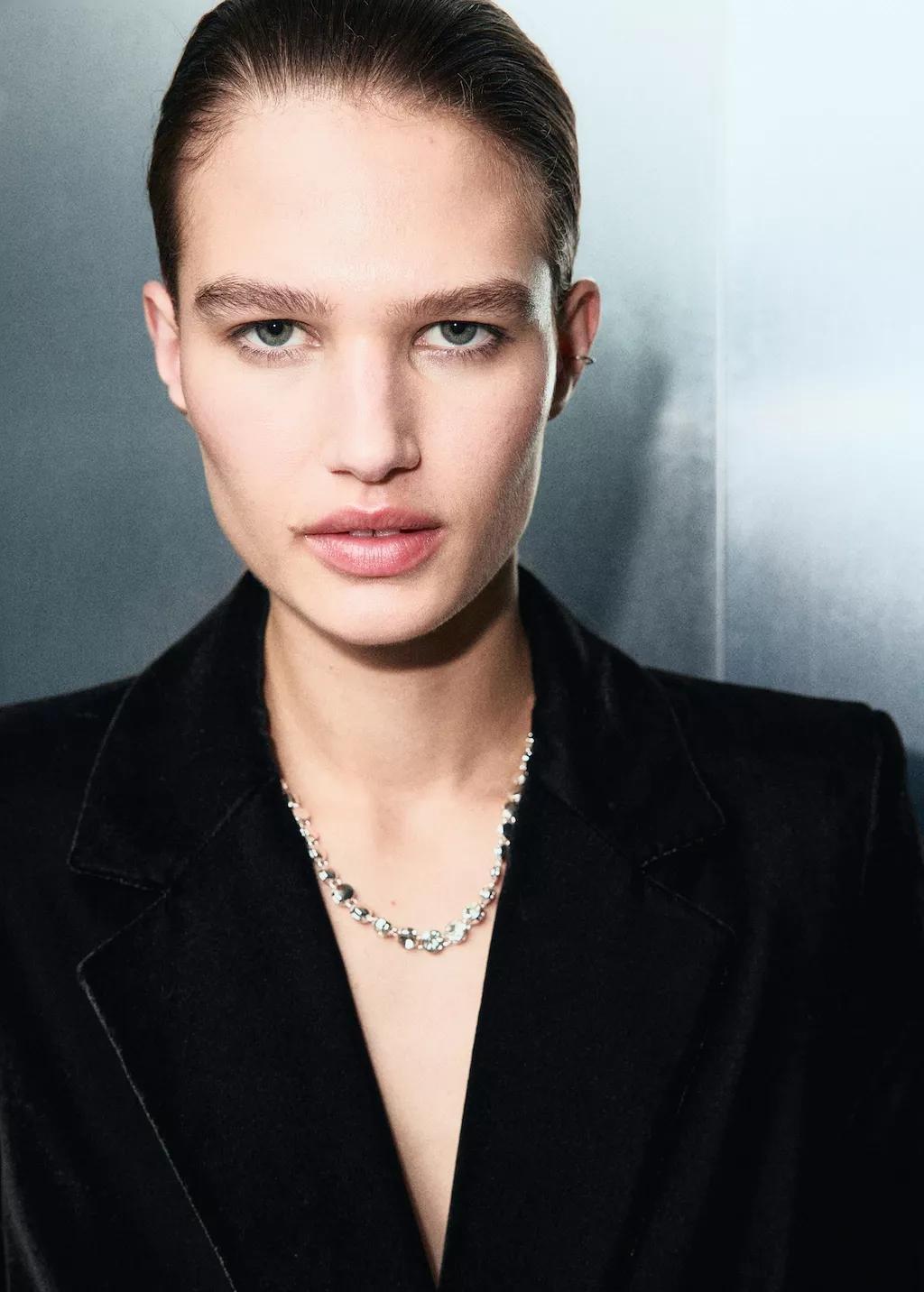 BLACK Double-breasted velvet jacket, 0201_99, large image number 4