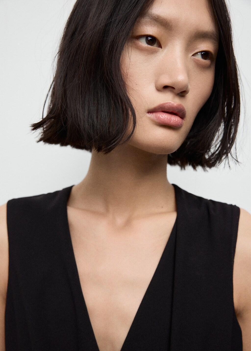 BLACK Belt wrap jumpsuit, Black, large image number 4