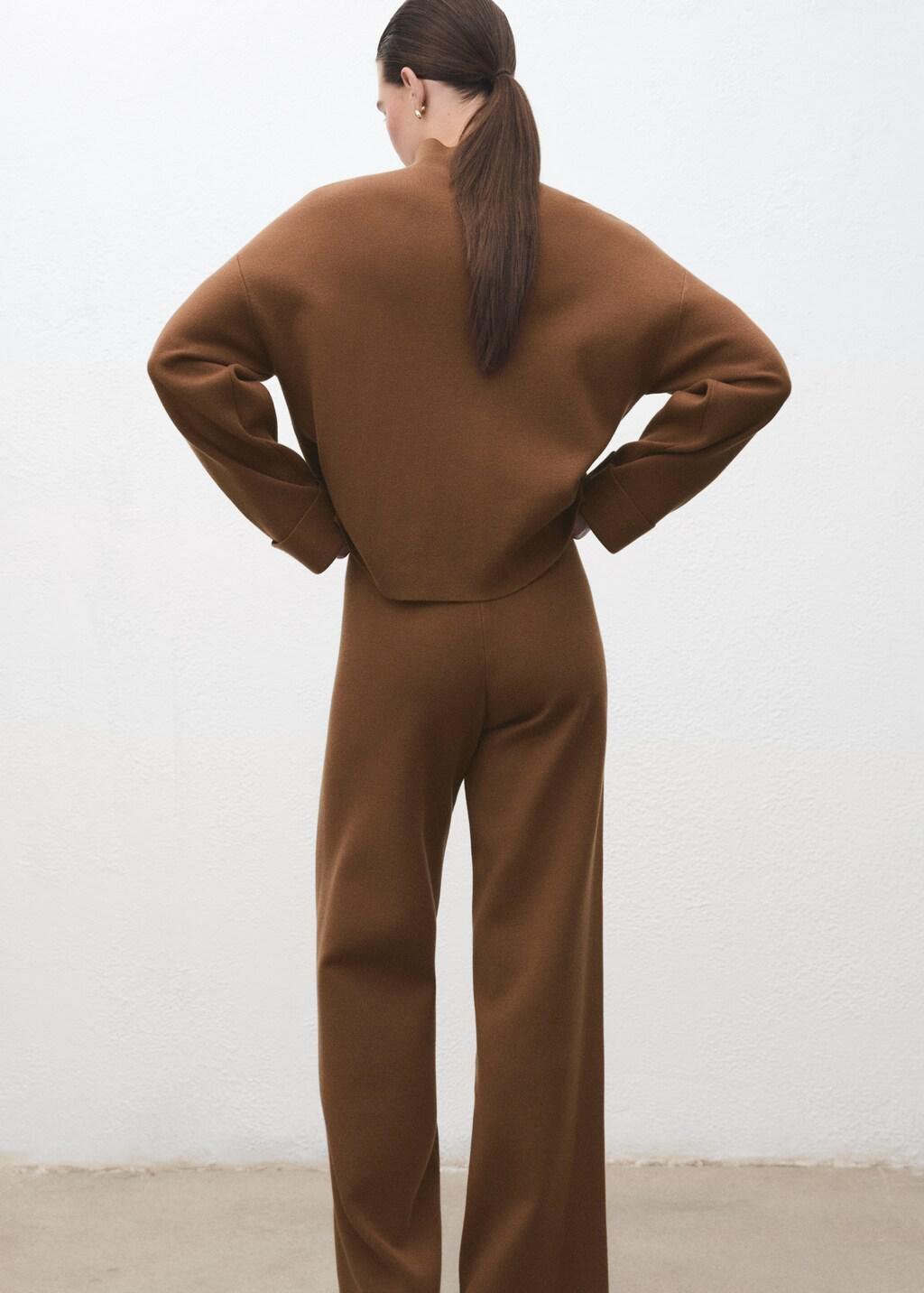 DARK BROWN High collar sweater, Dark Brown, large image number 2