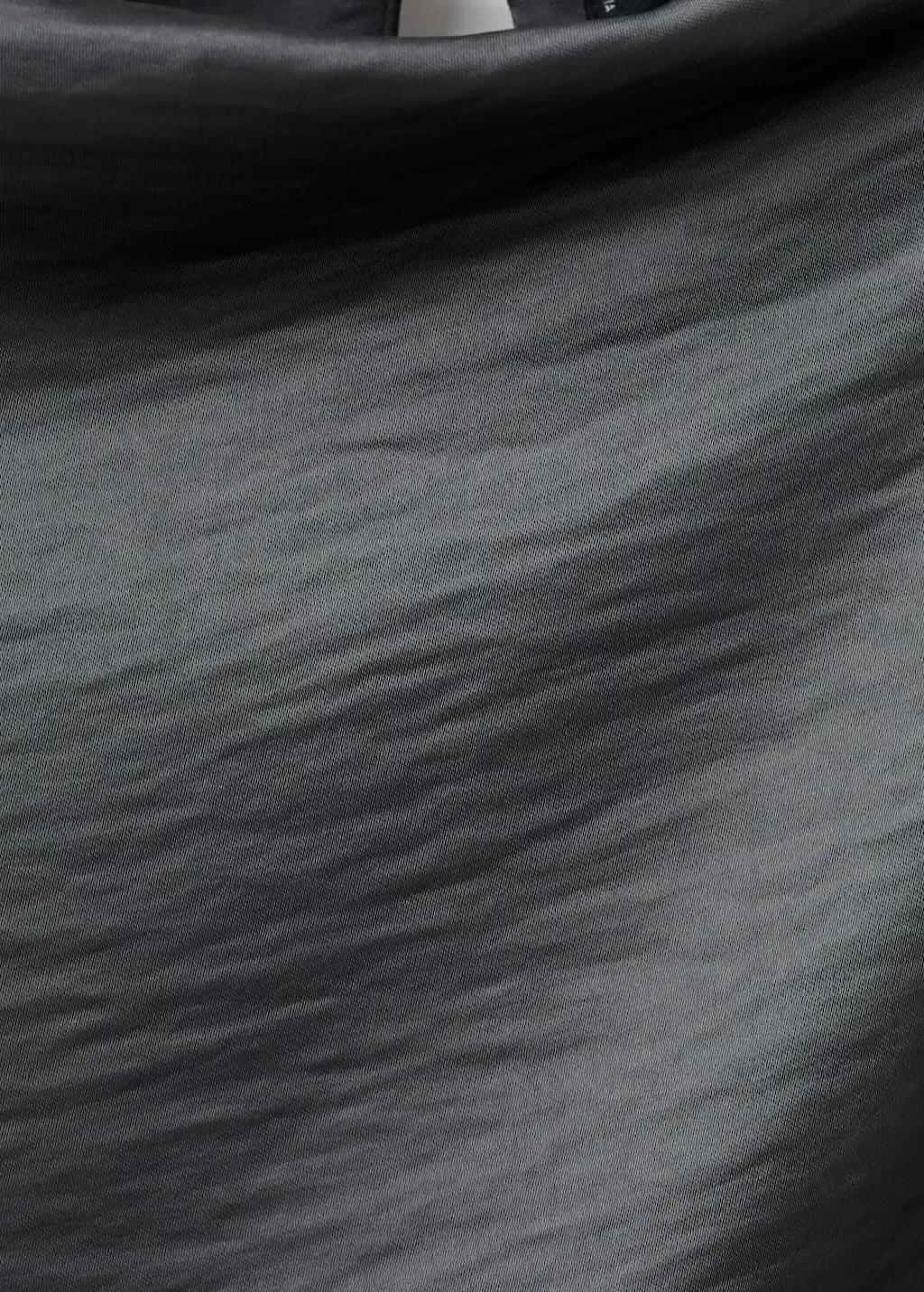 Grey Satin Dress With Creased Effect, Grey, large image number 5