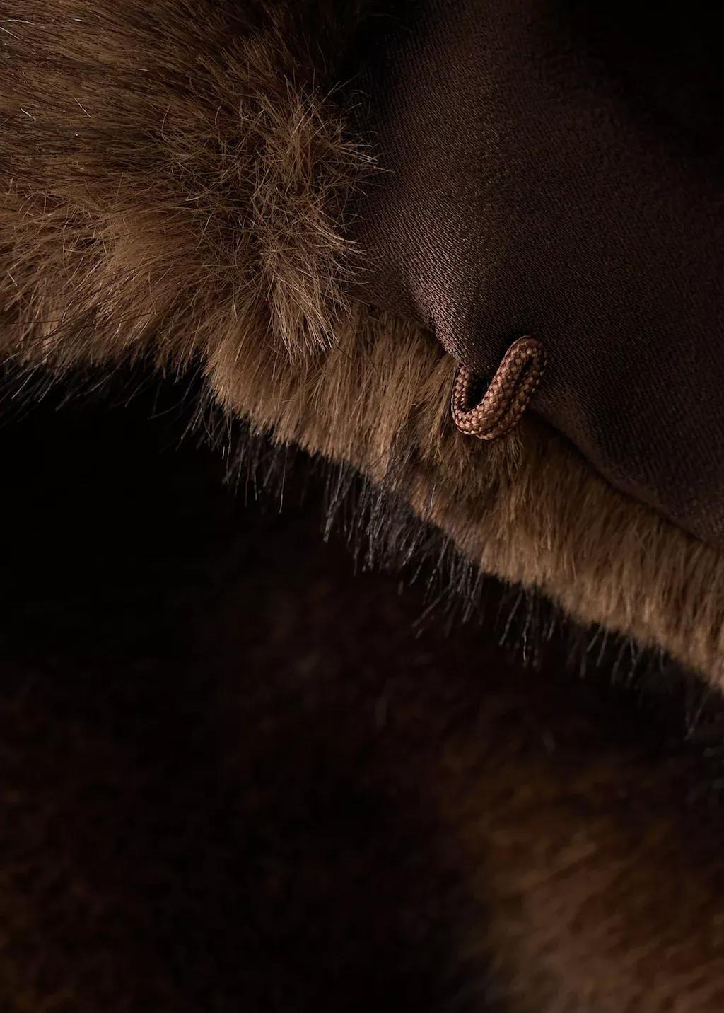 Brown Faux-Fur-Jacket With Lapels, Brown, large image number 5