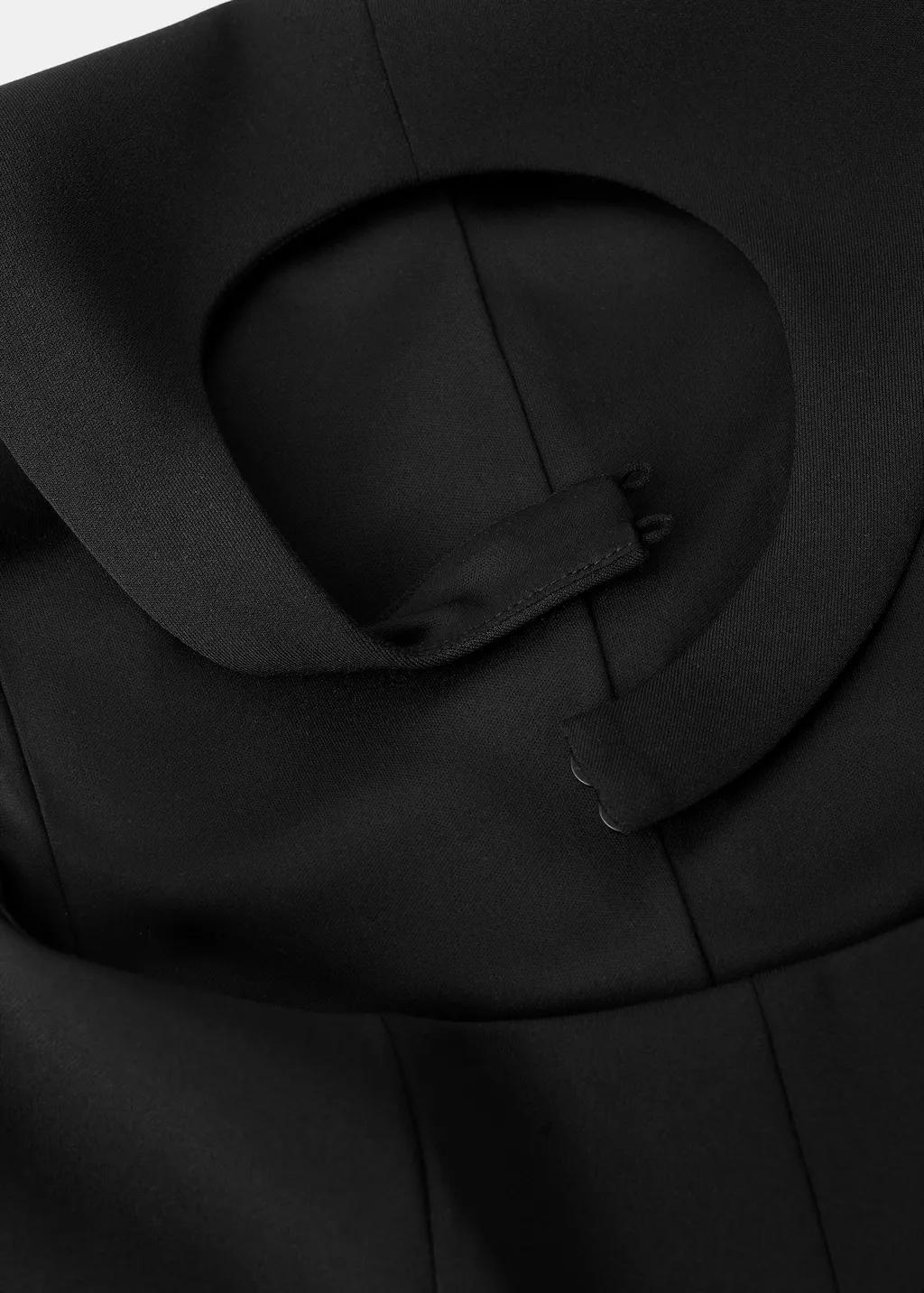 BLACK Peplum top with halter neck, Black, large image number 5