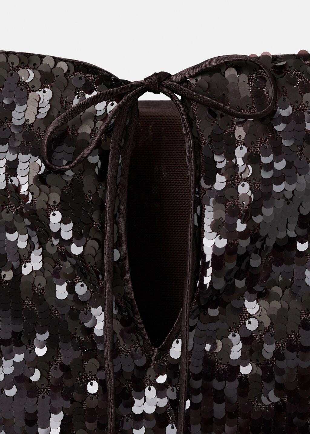 Brown Bell-Sleeved Top With Sequins, 0201_30, medium