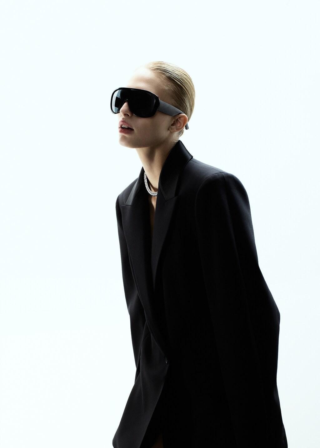 Black Blazer-Style Dress, Black, large image number 6