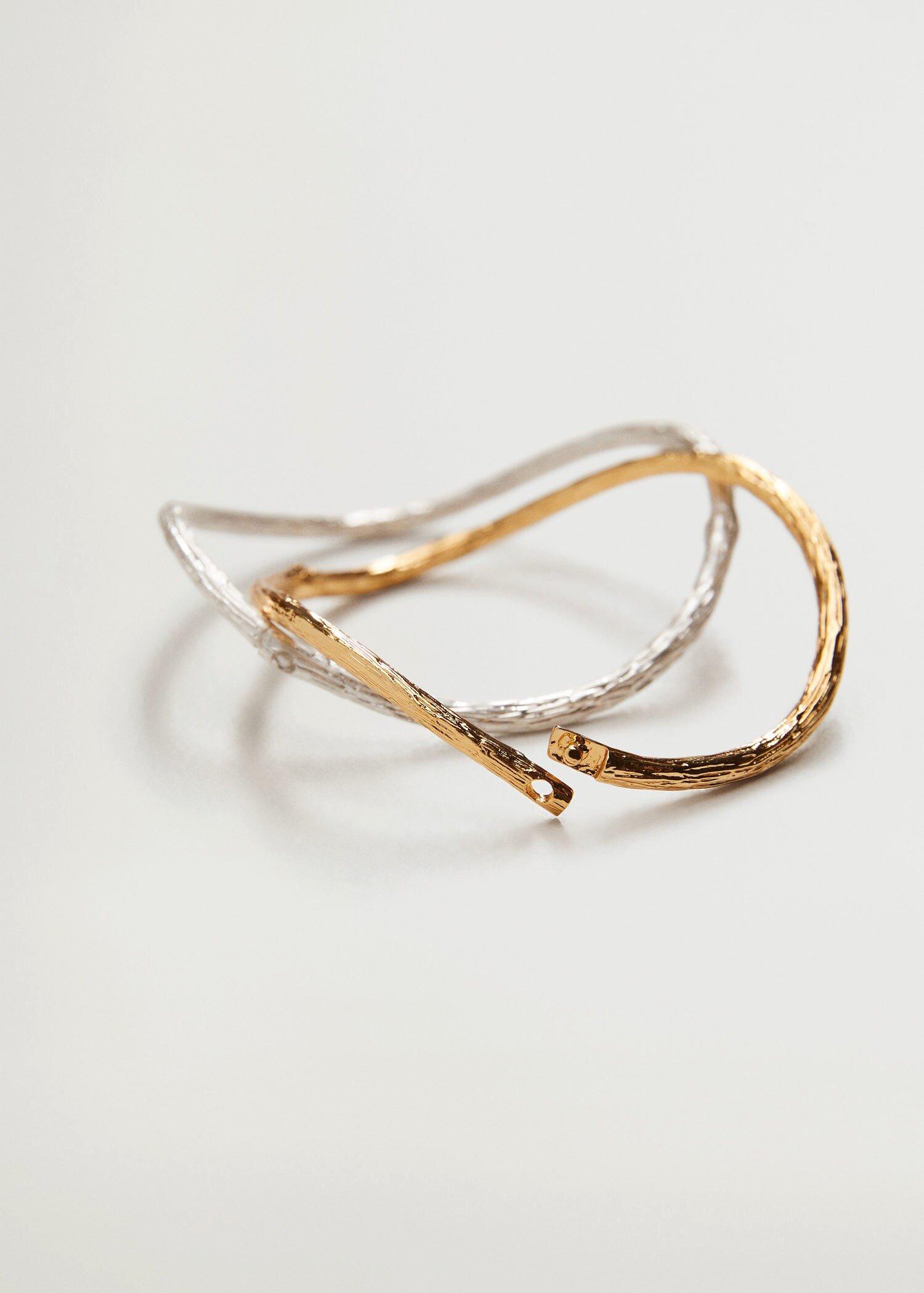 Gold Embossed Bracelet Set, Women, , large image number 1