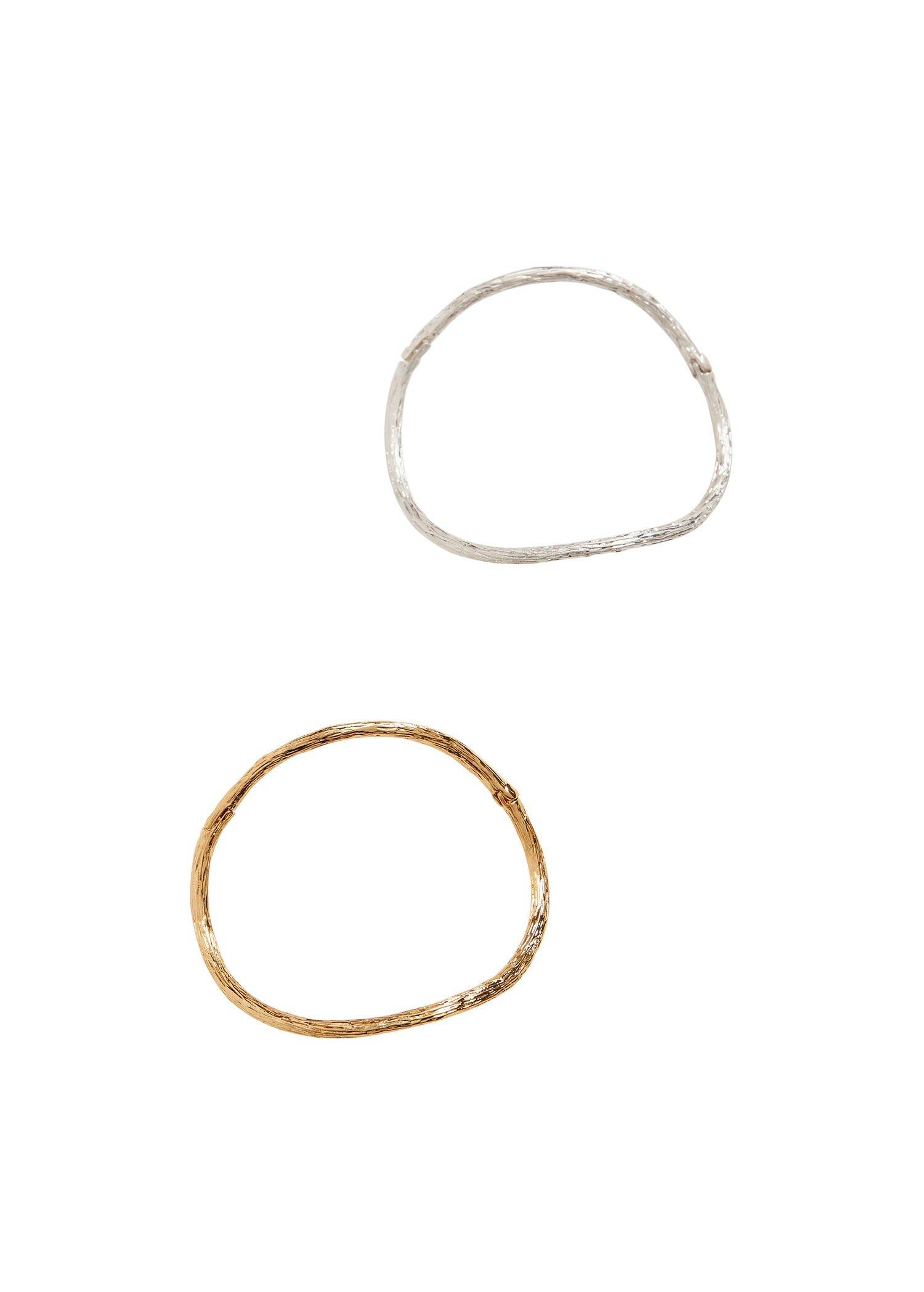 Gold Embossed Bracelet Set, Women, , large image number 2