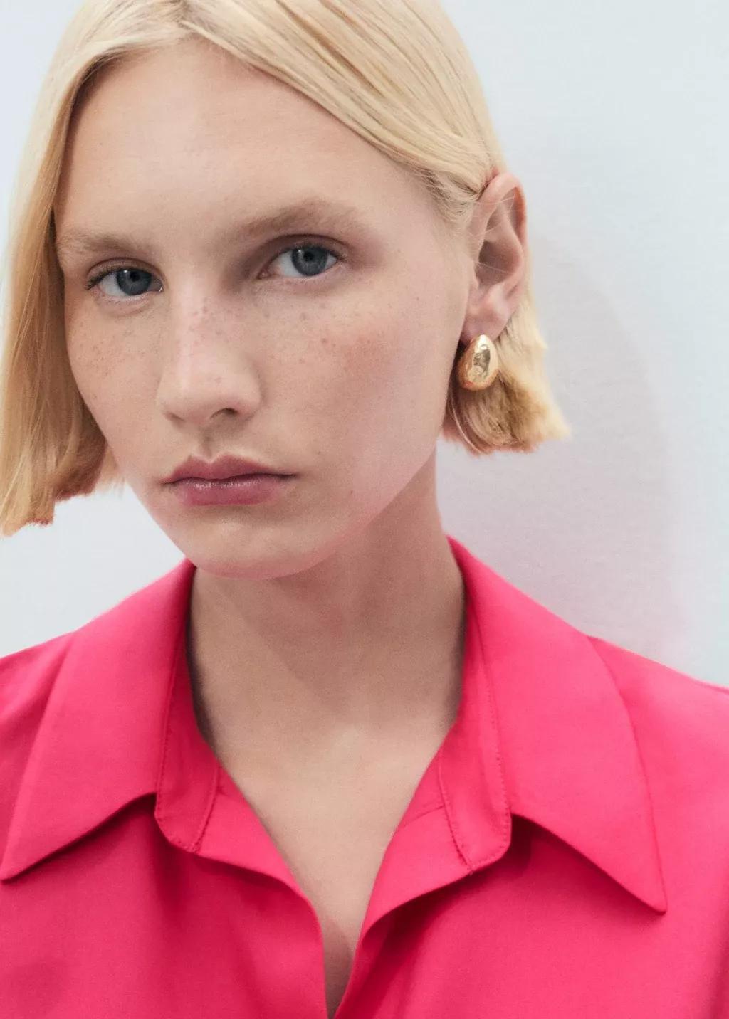 MEDIUM RED Lyocell sleeveless shirt, 0201_74, medium