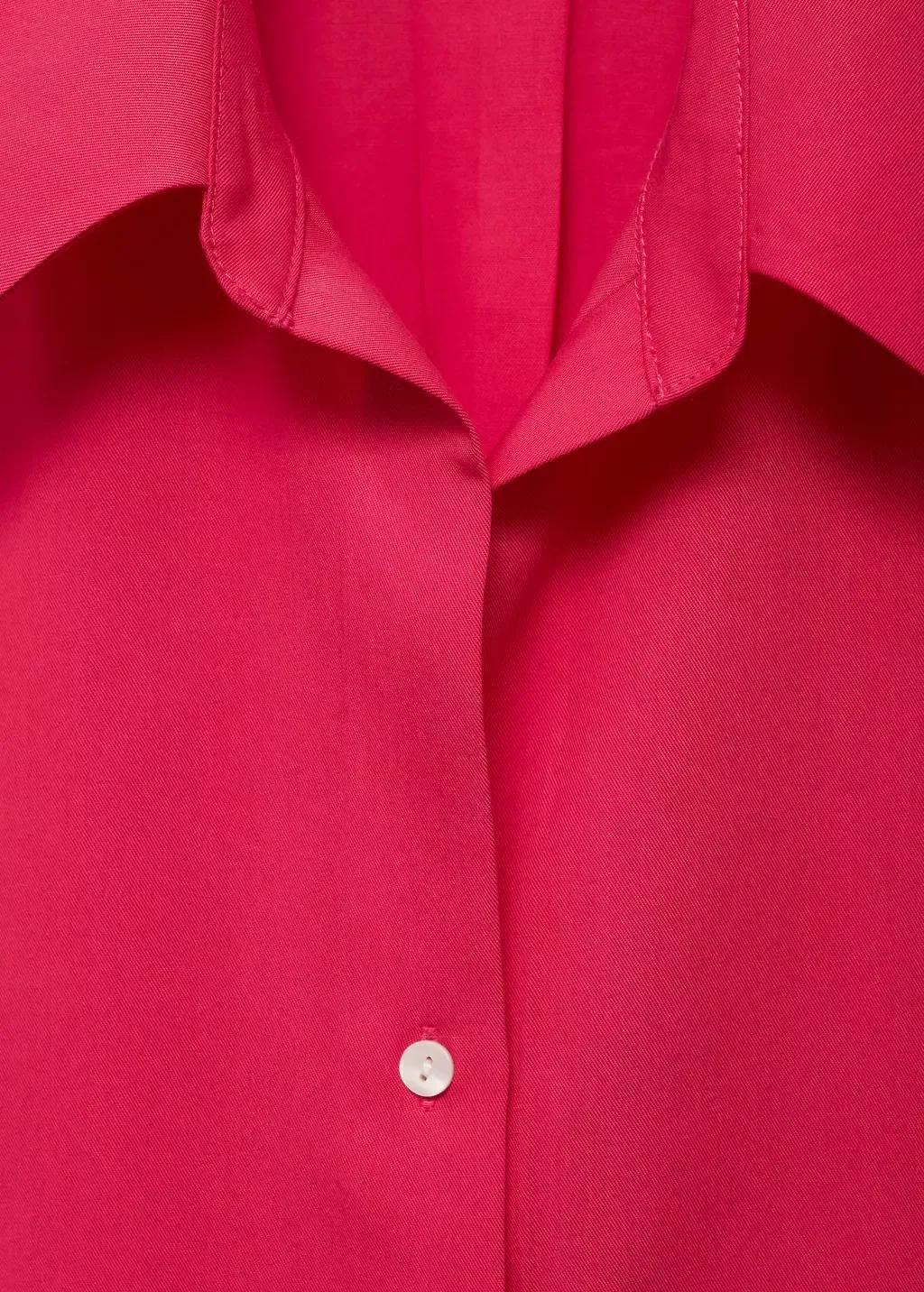 Red Lyocell Sleeveless Shirt, , large image number 4
