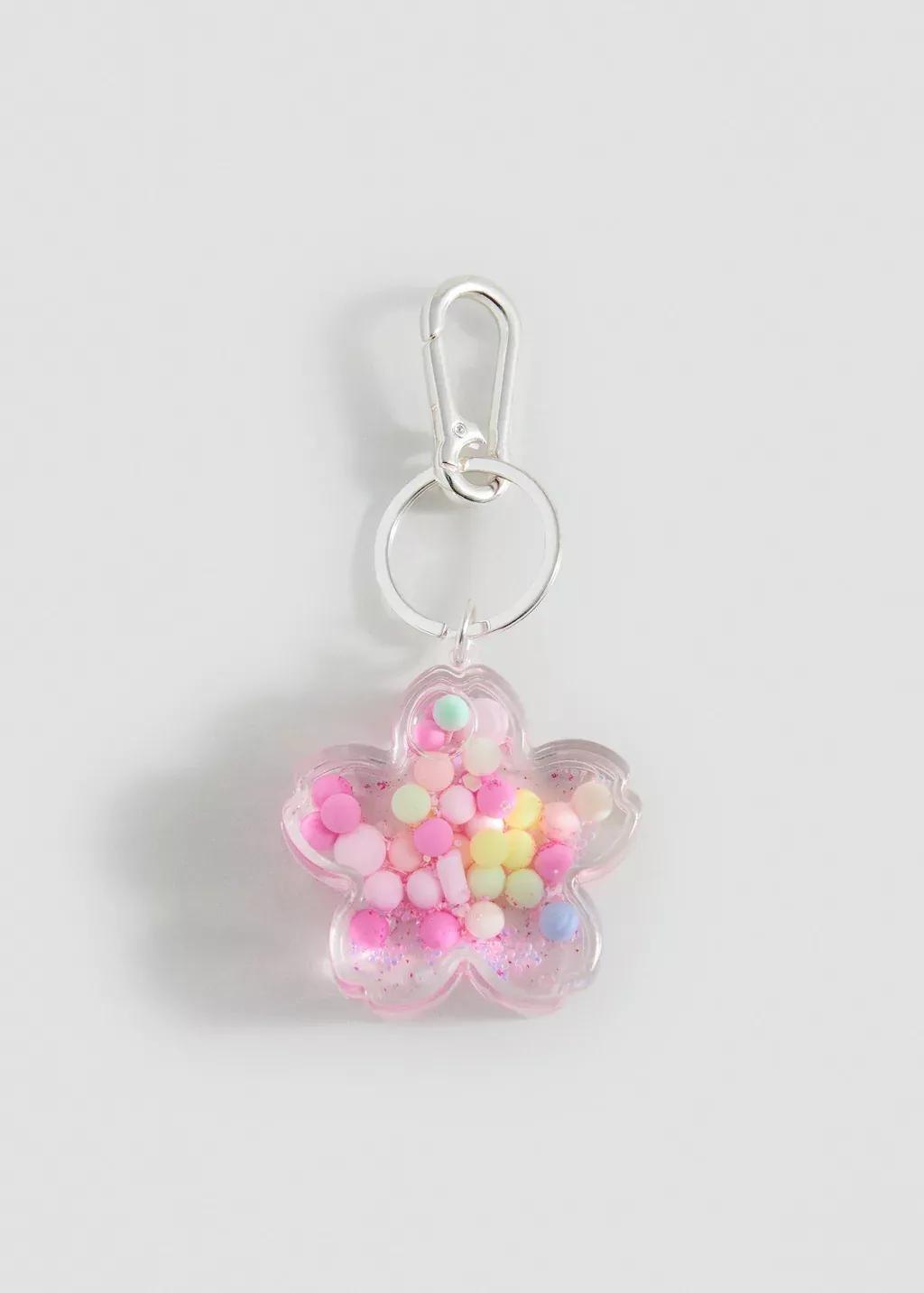 YELLOW Combined leading keychain, Kids Girl, Yellow, large image number 1