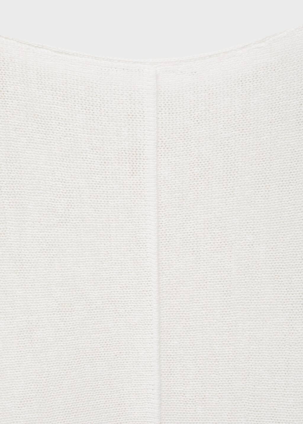 White Oversized Fine-Knit Sweater, , large image number 2