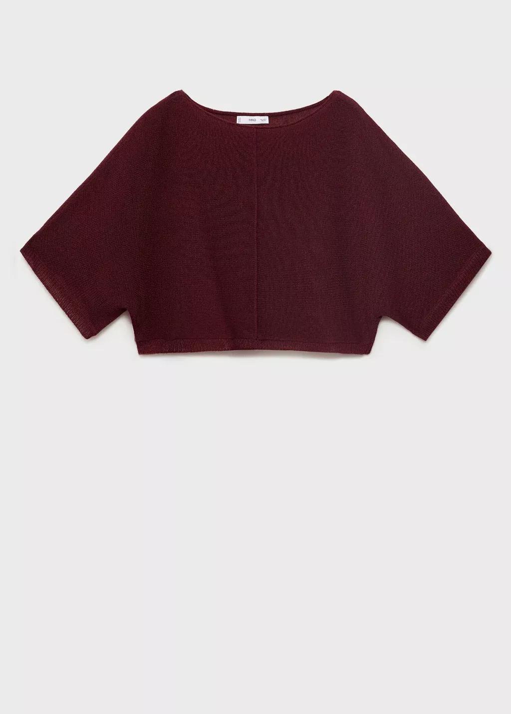 DARK RED Oversized fine-knit sweater, Dark Red, large image number 0