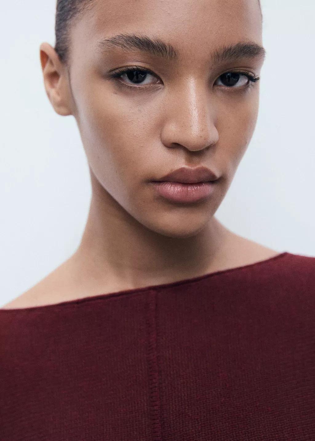 DARK RED Oversized fine-knit sweater, Dark Red, large image number 2