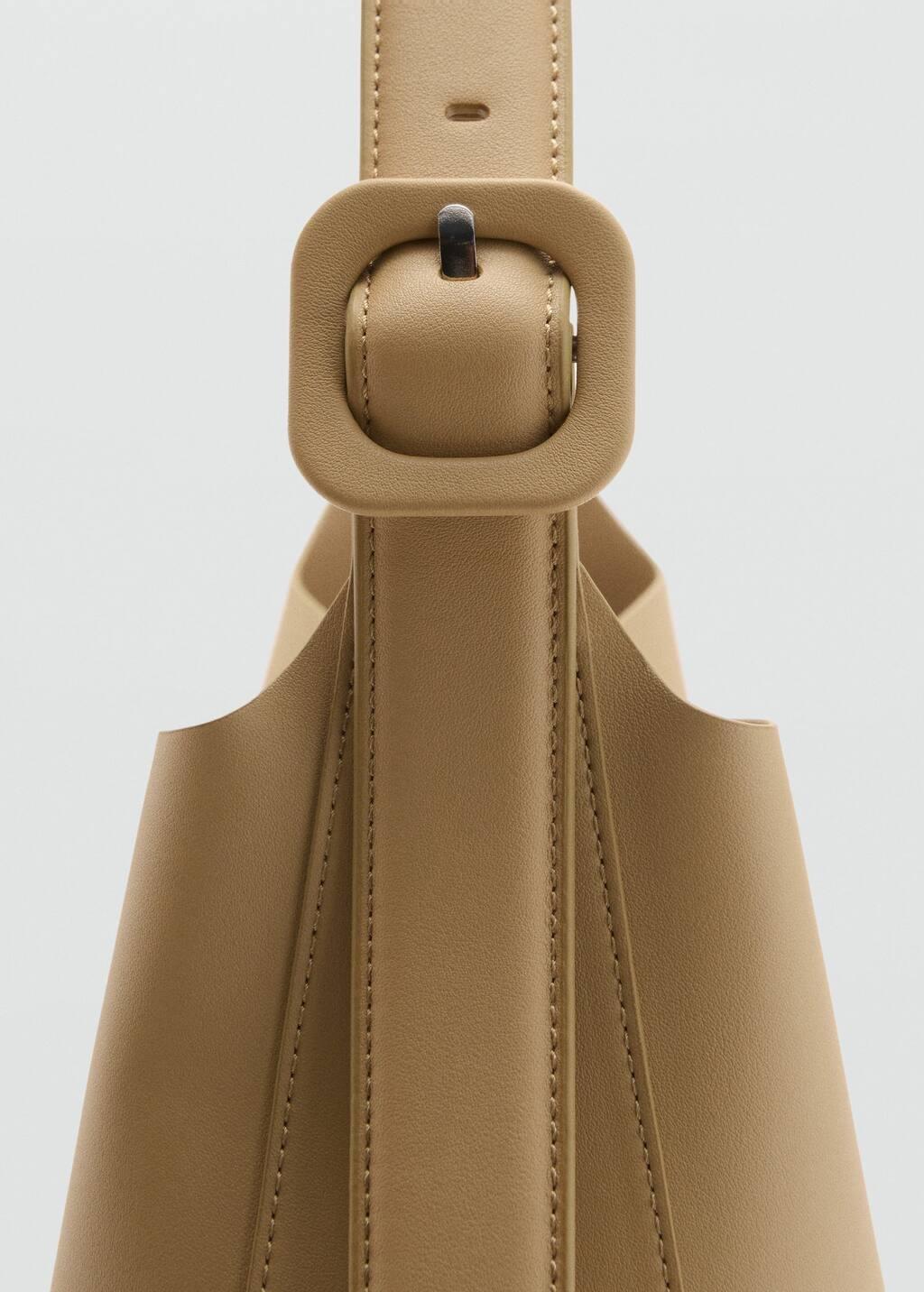 YELLOW Leather effect bucket bag, 0201_10, large image number 1