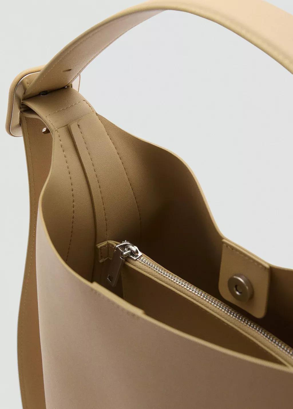 YELLOW Leather effect bucket bag, 0201_10, large image number 2