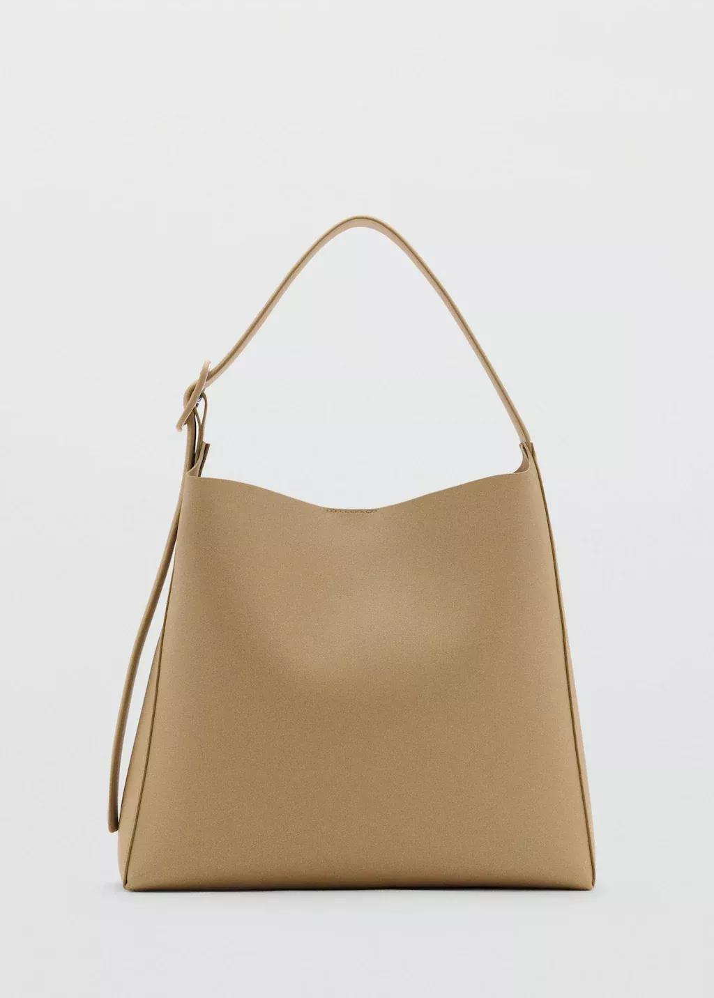 YELLOW Leather effect bucket bag, 0201_10, large image number 3