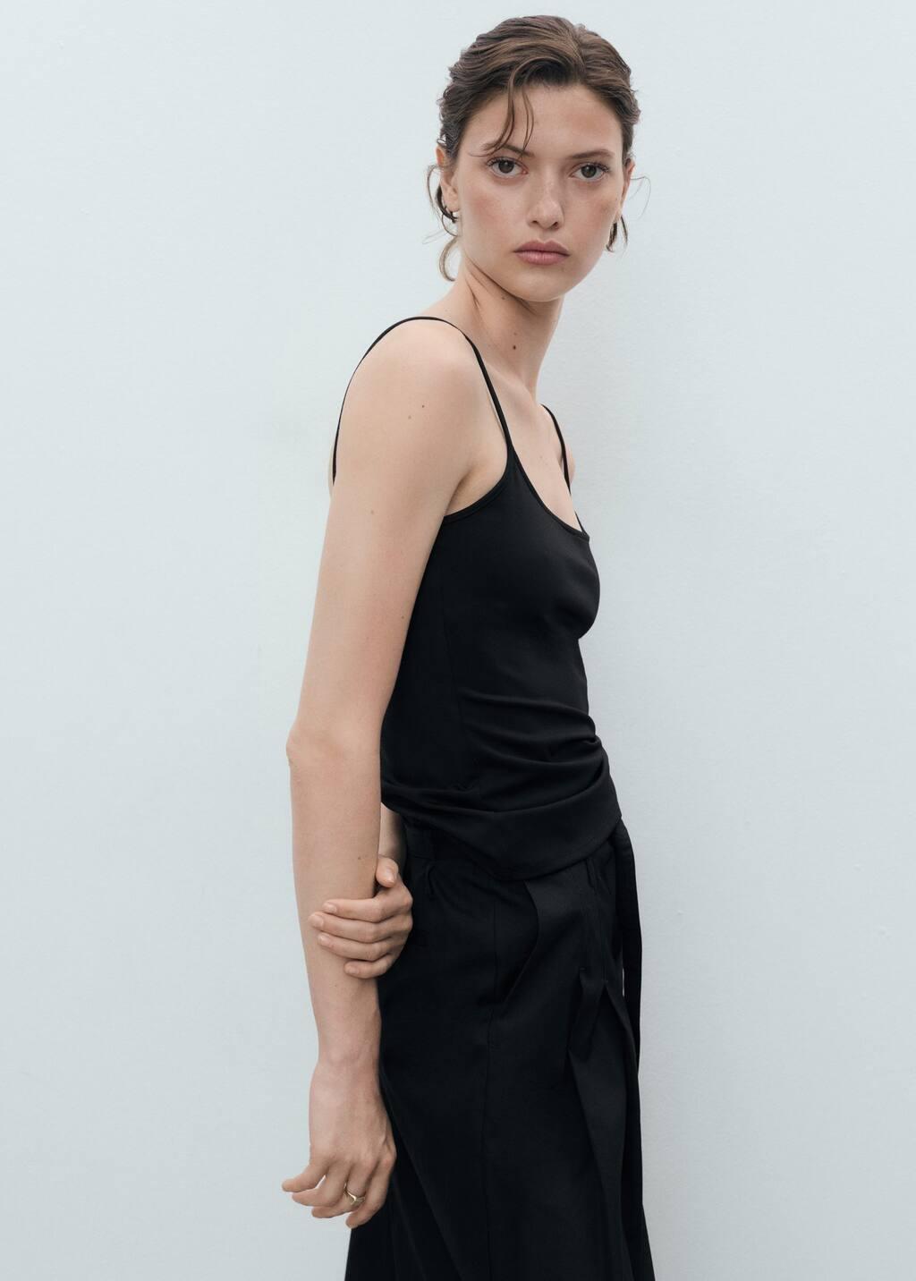 Black Spaghetti Strap Top, , large image number 2
