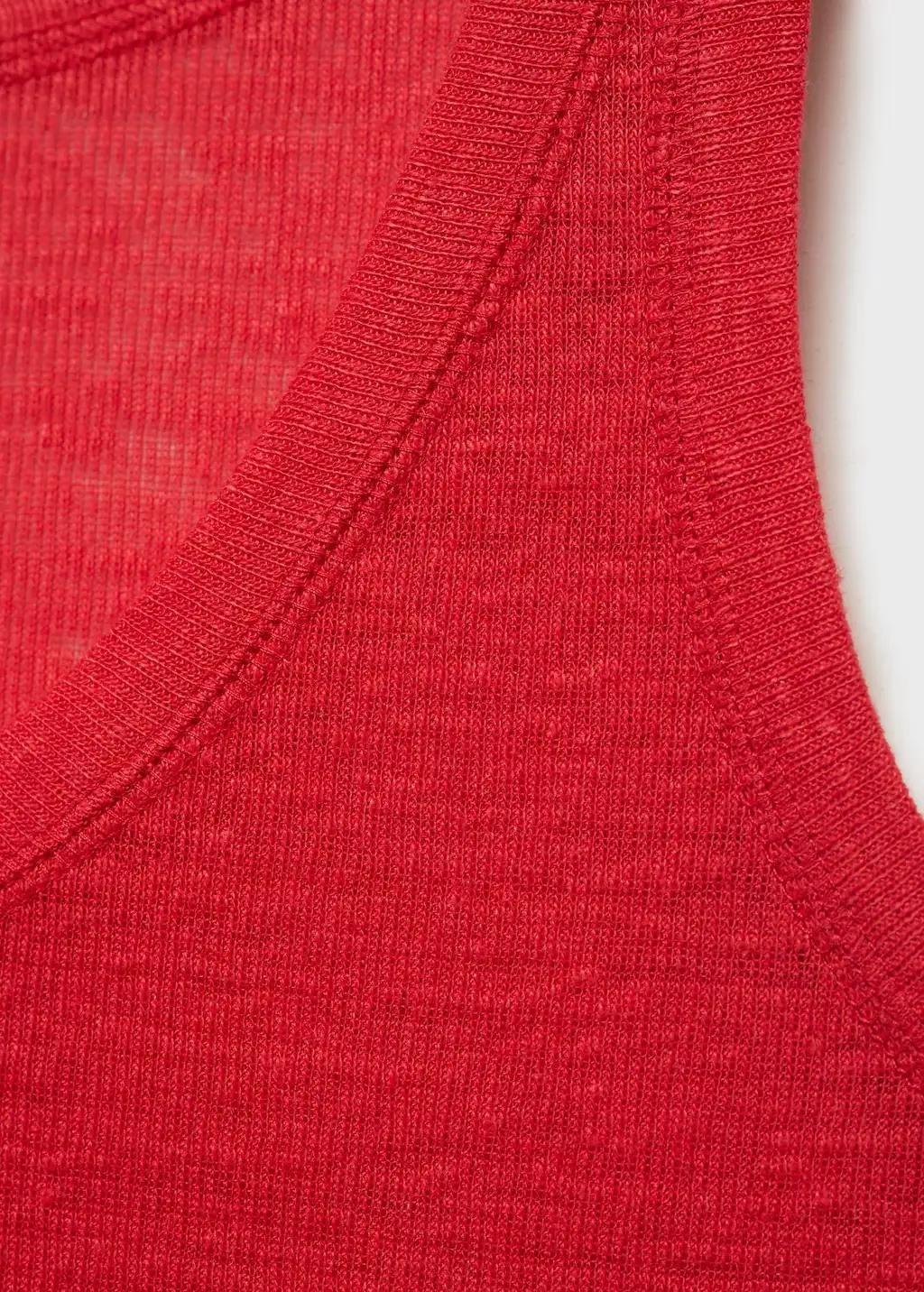 Red Strap Linen Top, , large image number 2