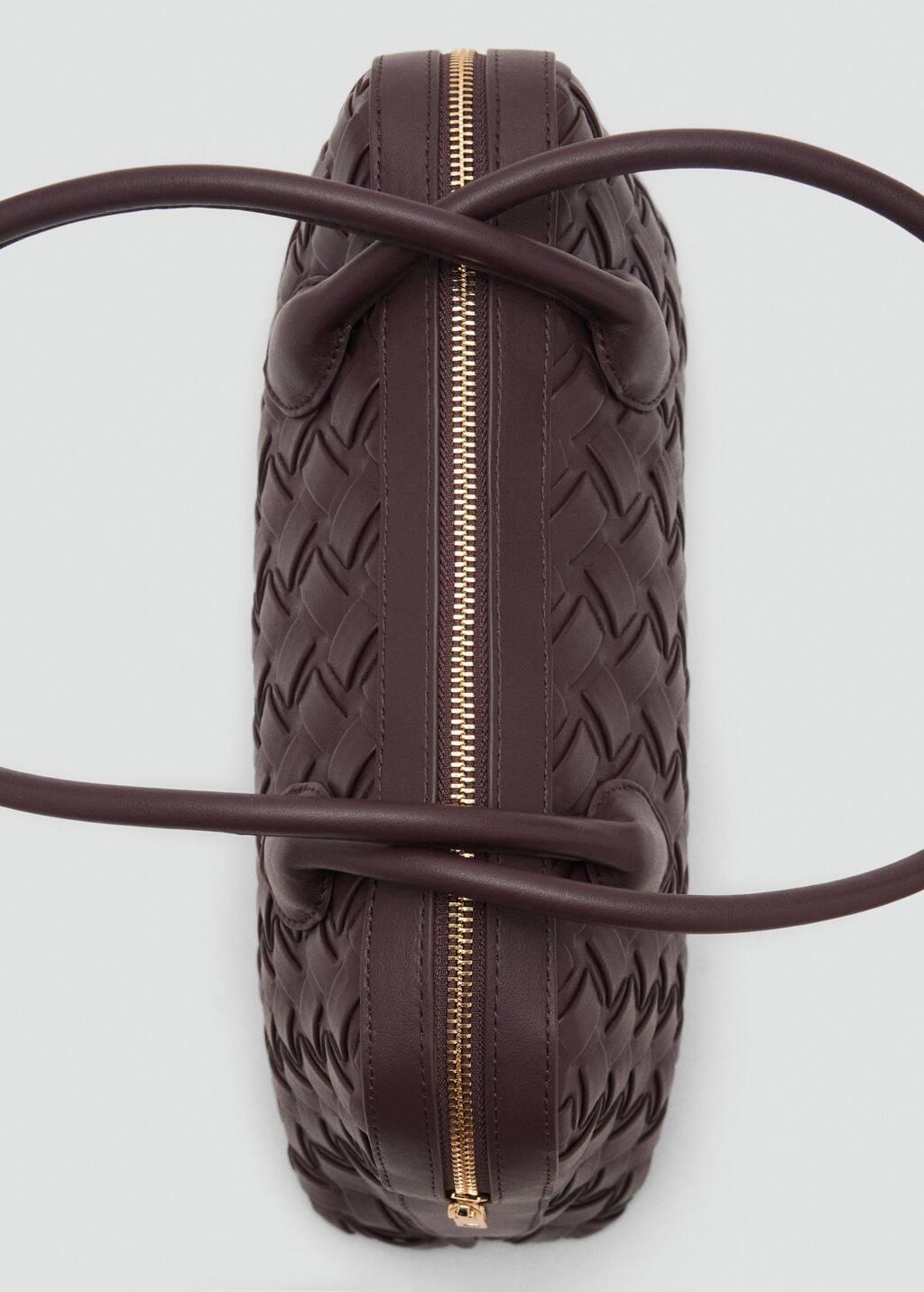 Brown Braided Bowling Bag, Dark Brown, large image number 4
