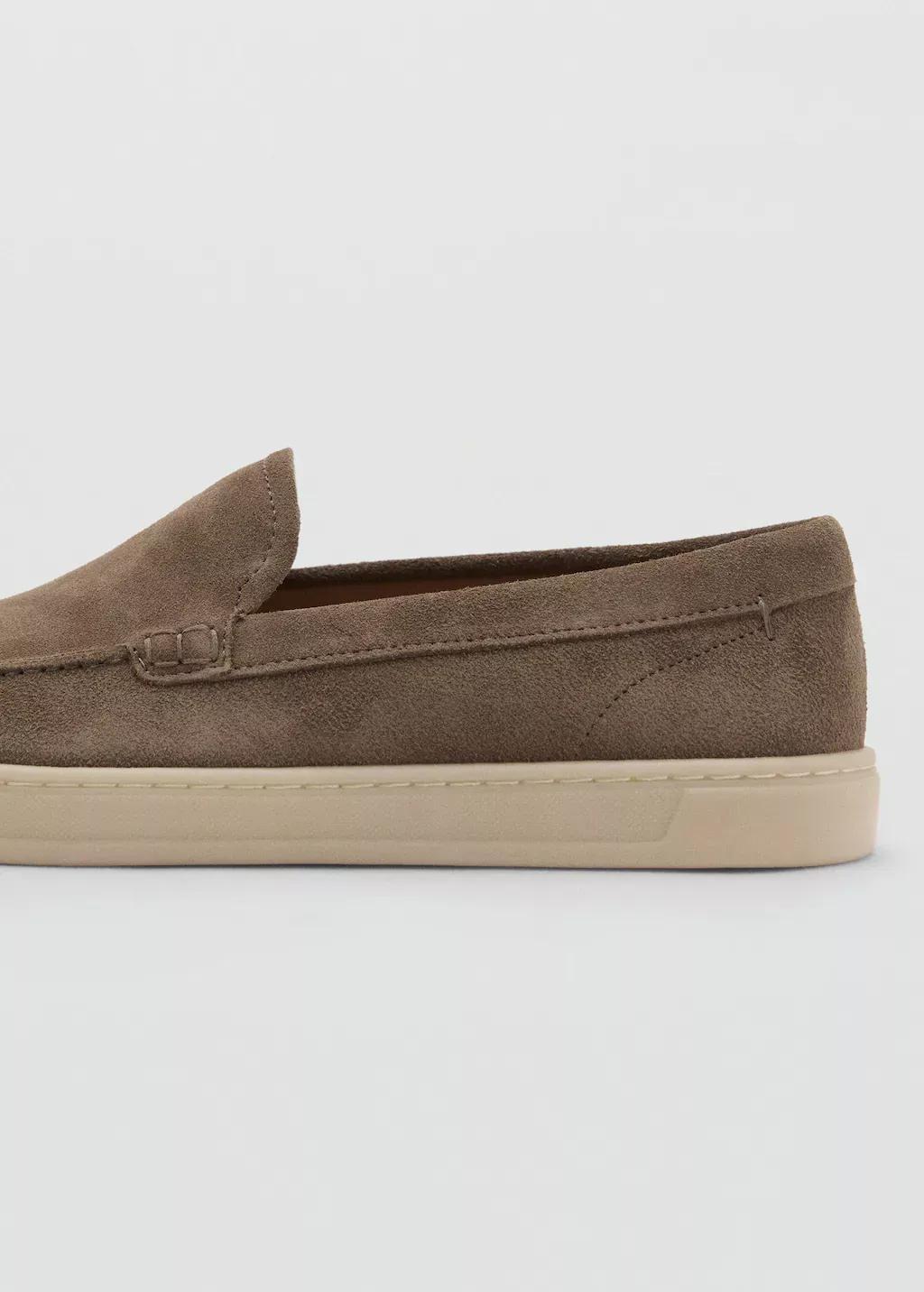 Brown Split Leather Shoes, , large image number 1