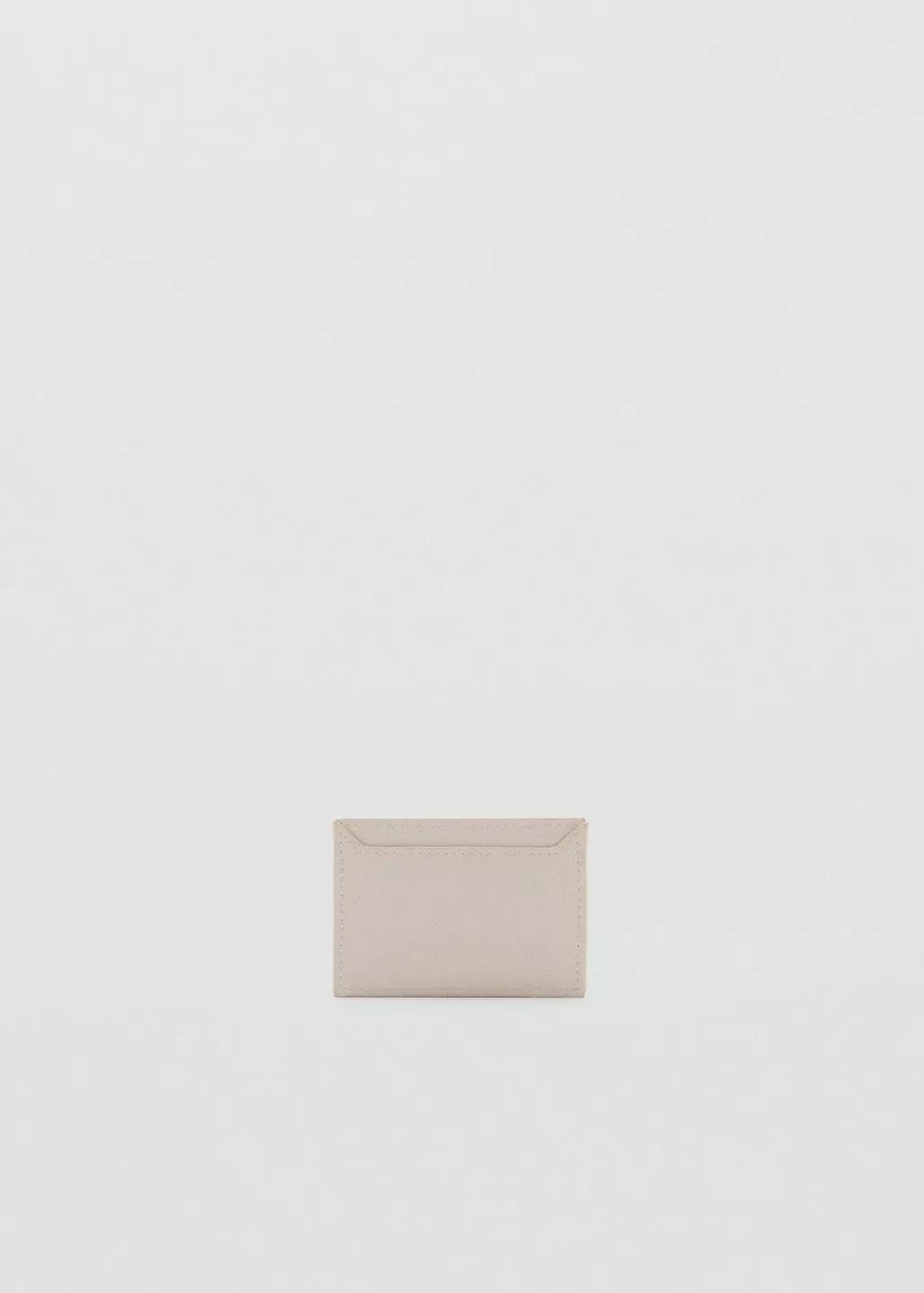 Cream Saffiano-Effect Cardholder, Natural White, large image number 0