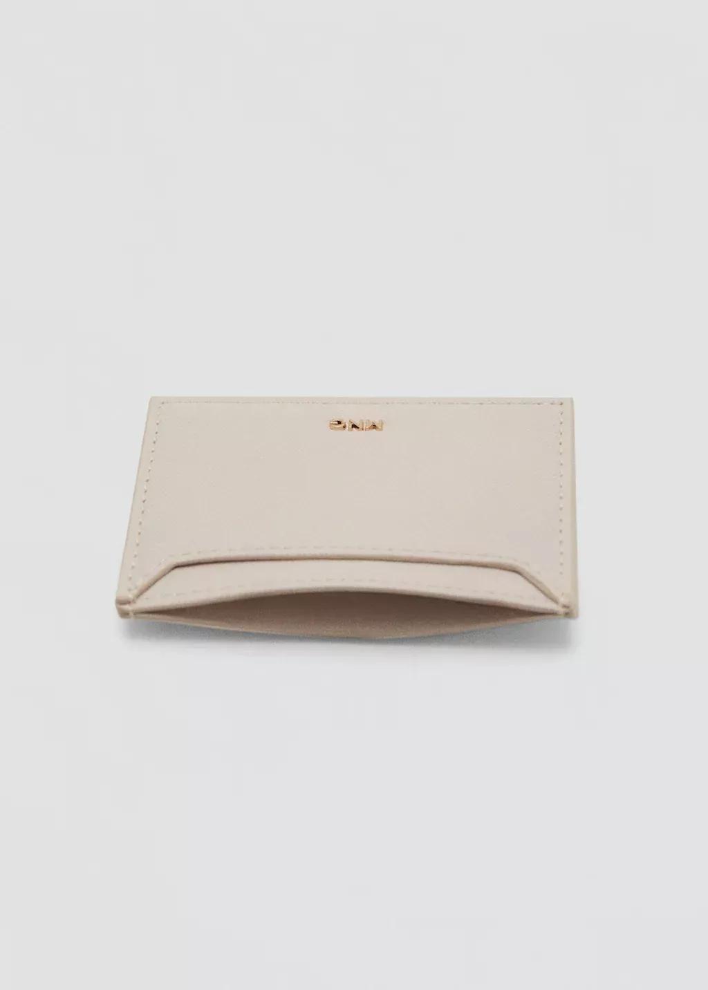 Cream Saffiano-Effect Cardholder, Natural White, large image number 1