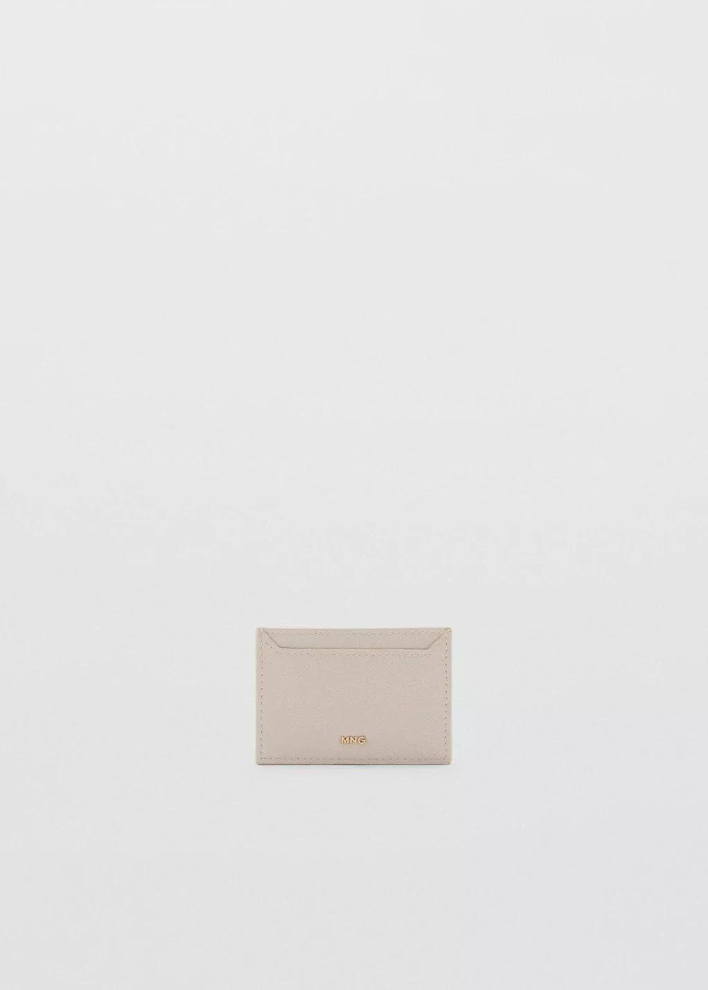 Cream Saffiano-Effect Cardholder, Natural White, large image number 3