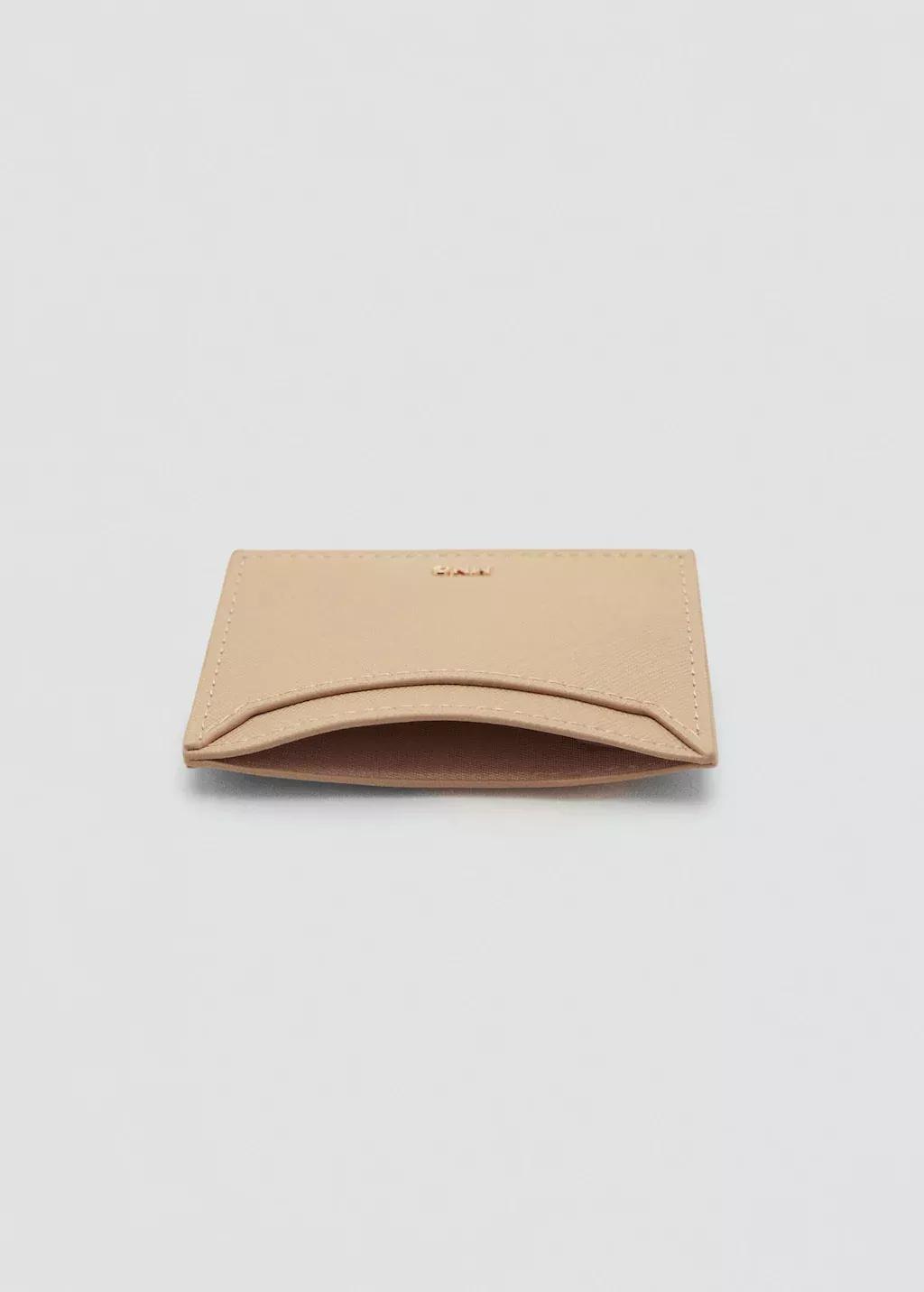 Cream Saffiano-Effect Cardholder, Yellow, large image number 1