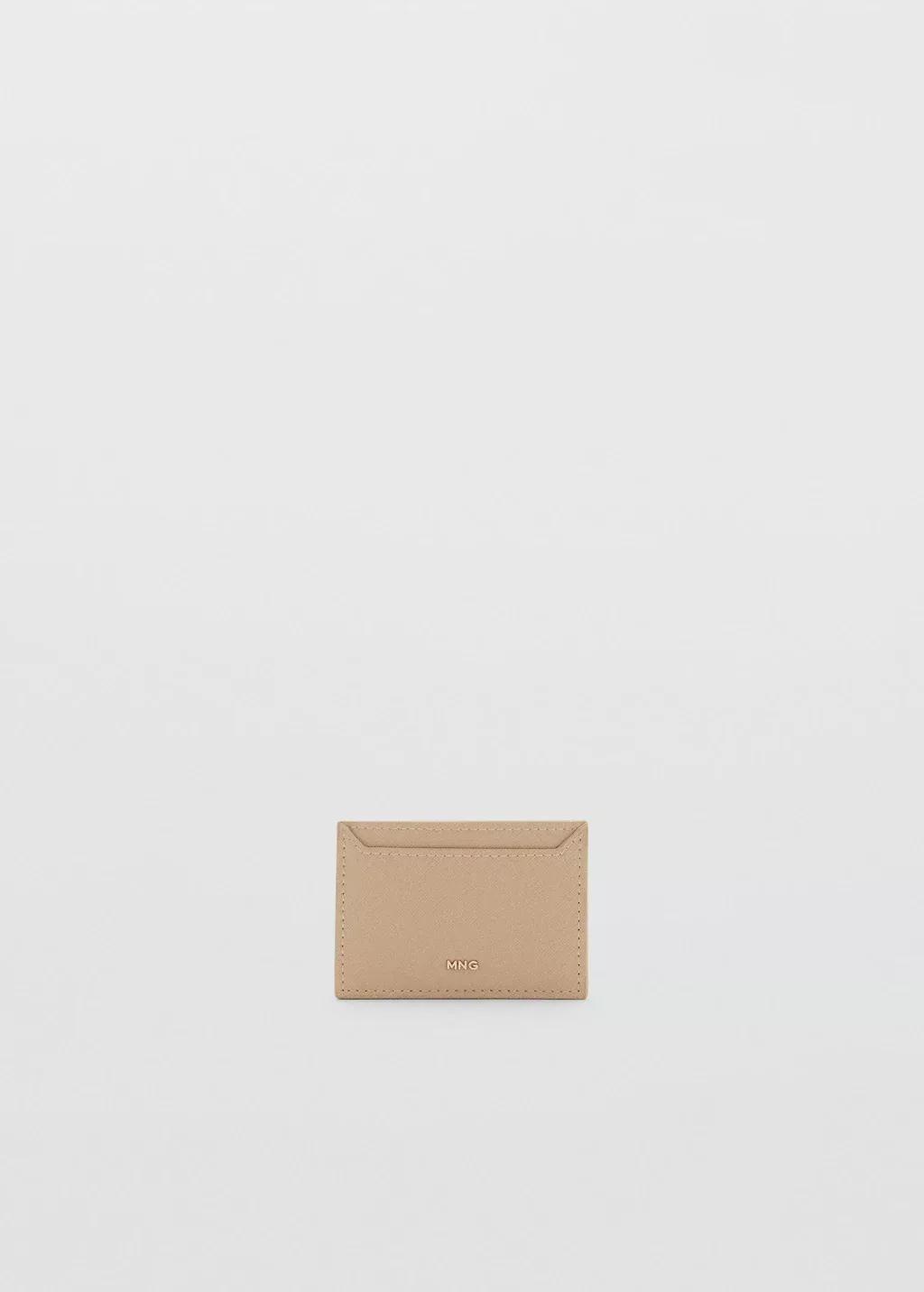 Cream Saffiano-Effect Cardholder, Yellow, large image number 3
