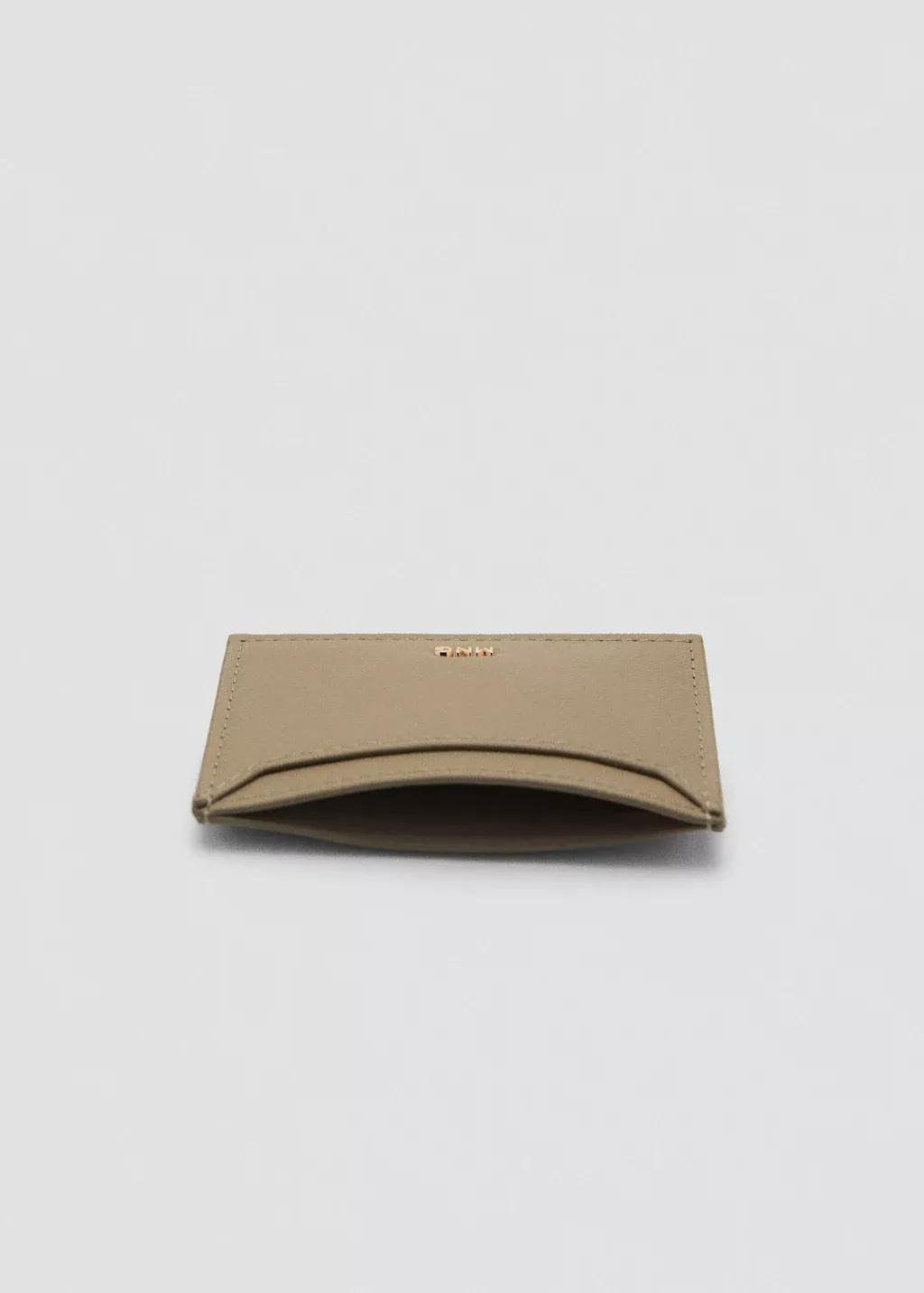Khaki Saffiano-Effect Cardholder, Beige - Khaki, large image number 1
