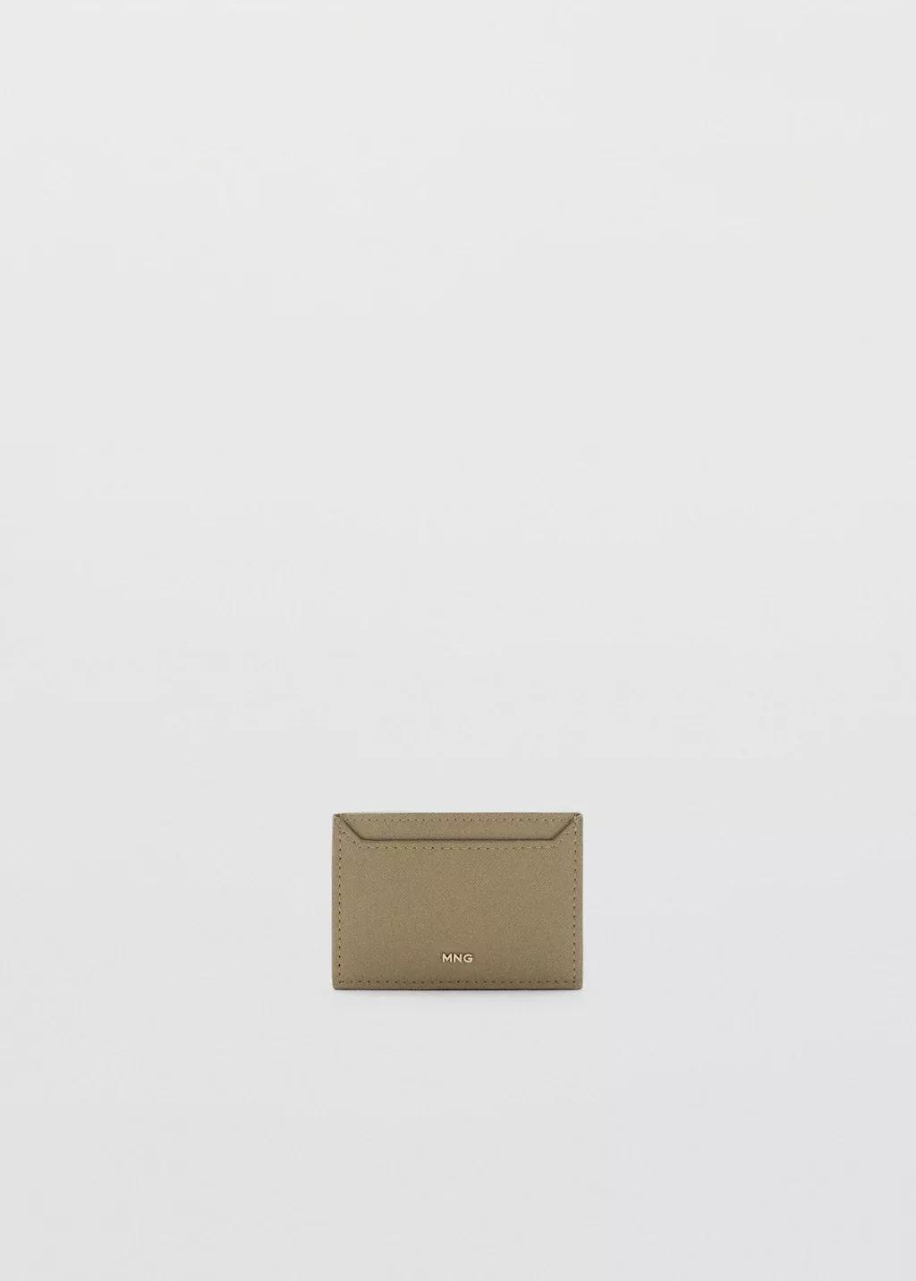 Khaki Saffiano-Effect Cardholder, Beige - Khaki, large image number 3