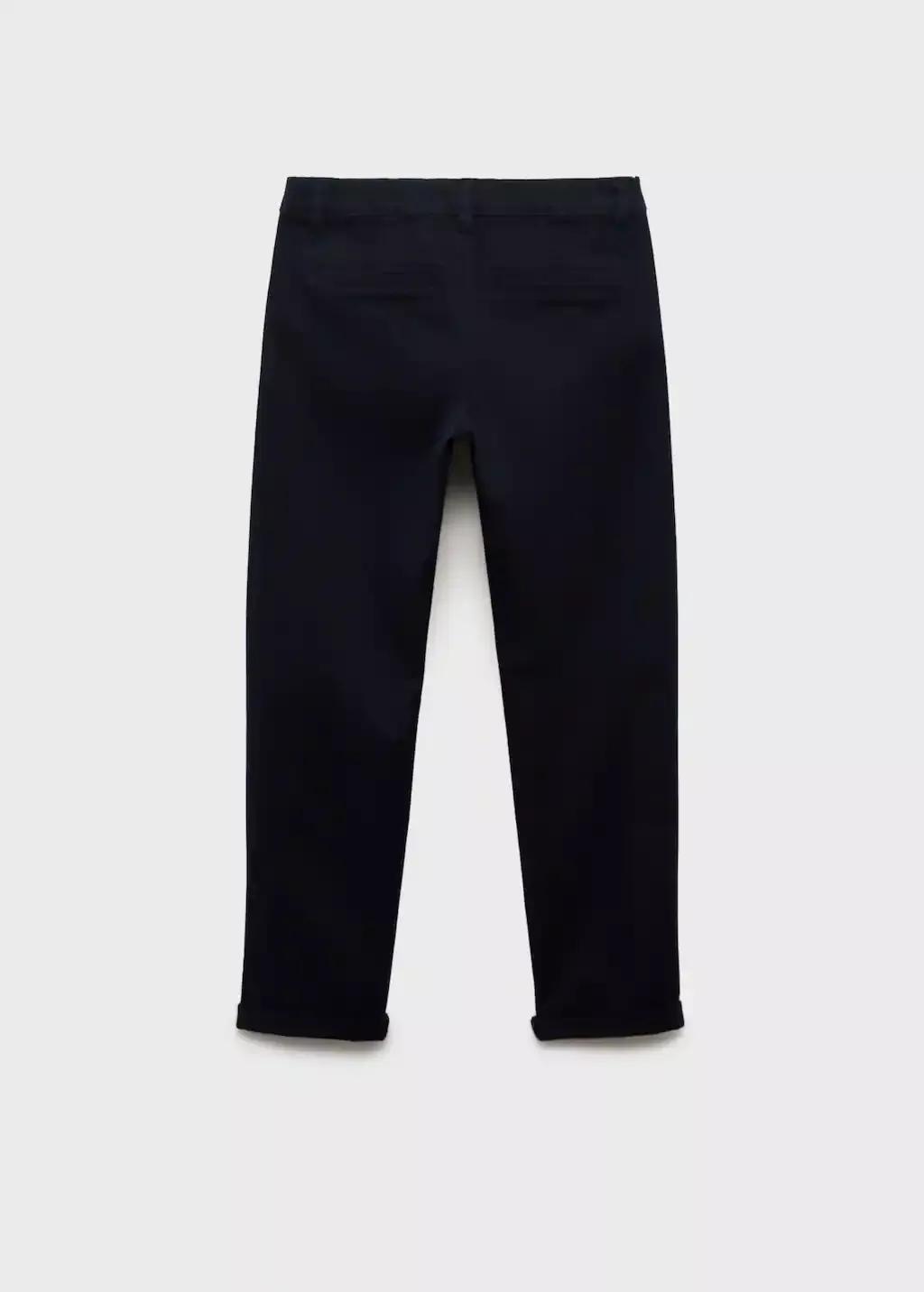 NAVY Plain chino trousers, Kids Boy, , large image number 1
