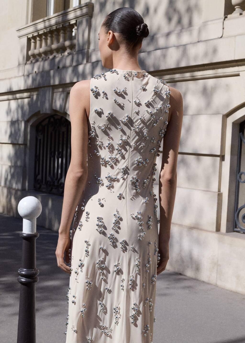 Pink Lt Pastel Long Dress With Embroidered Spheres, , large image number 3
