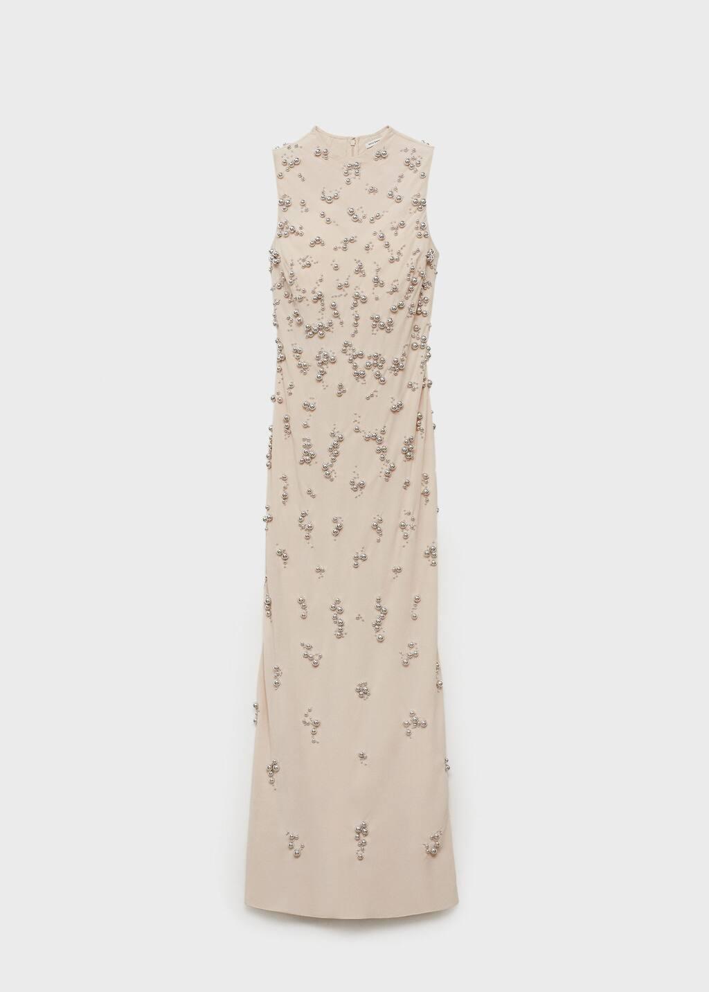 Pink Lt Pastel Long Dress With Embroidered Spheres, , large image number 4