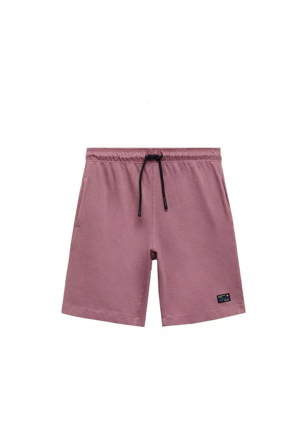 DARK RED Comfy-fit bermuda shorts with drawstring, Kids Boy, , large image number 0