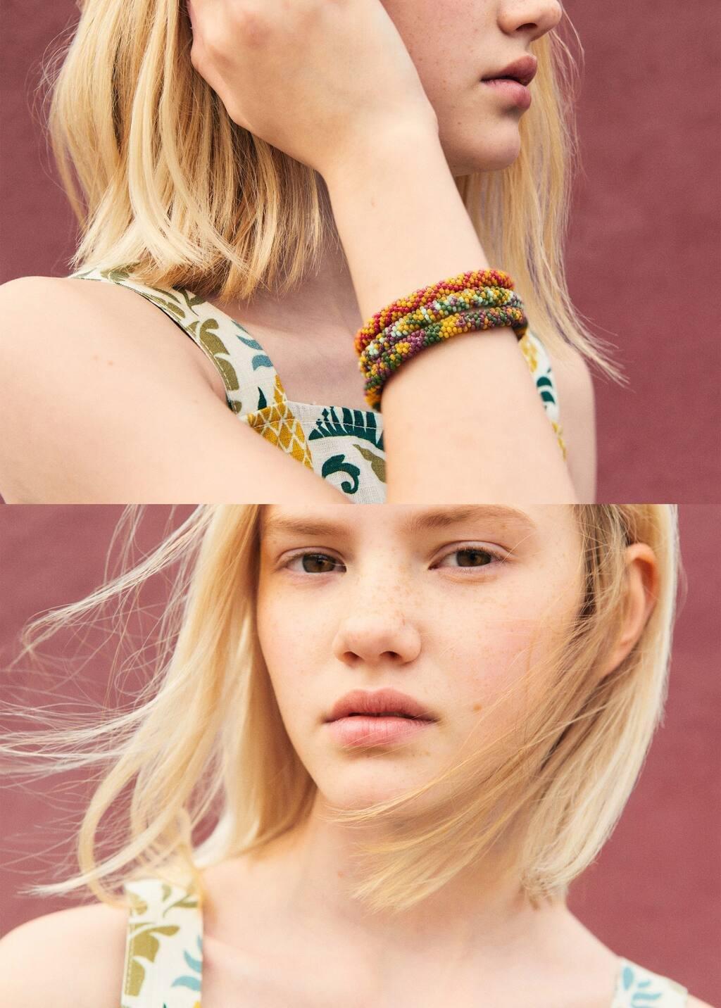 DARK RED Pack of 3 bracelets, Kids Girl, Dark Red, large image number 2