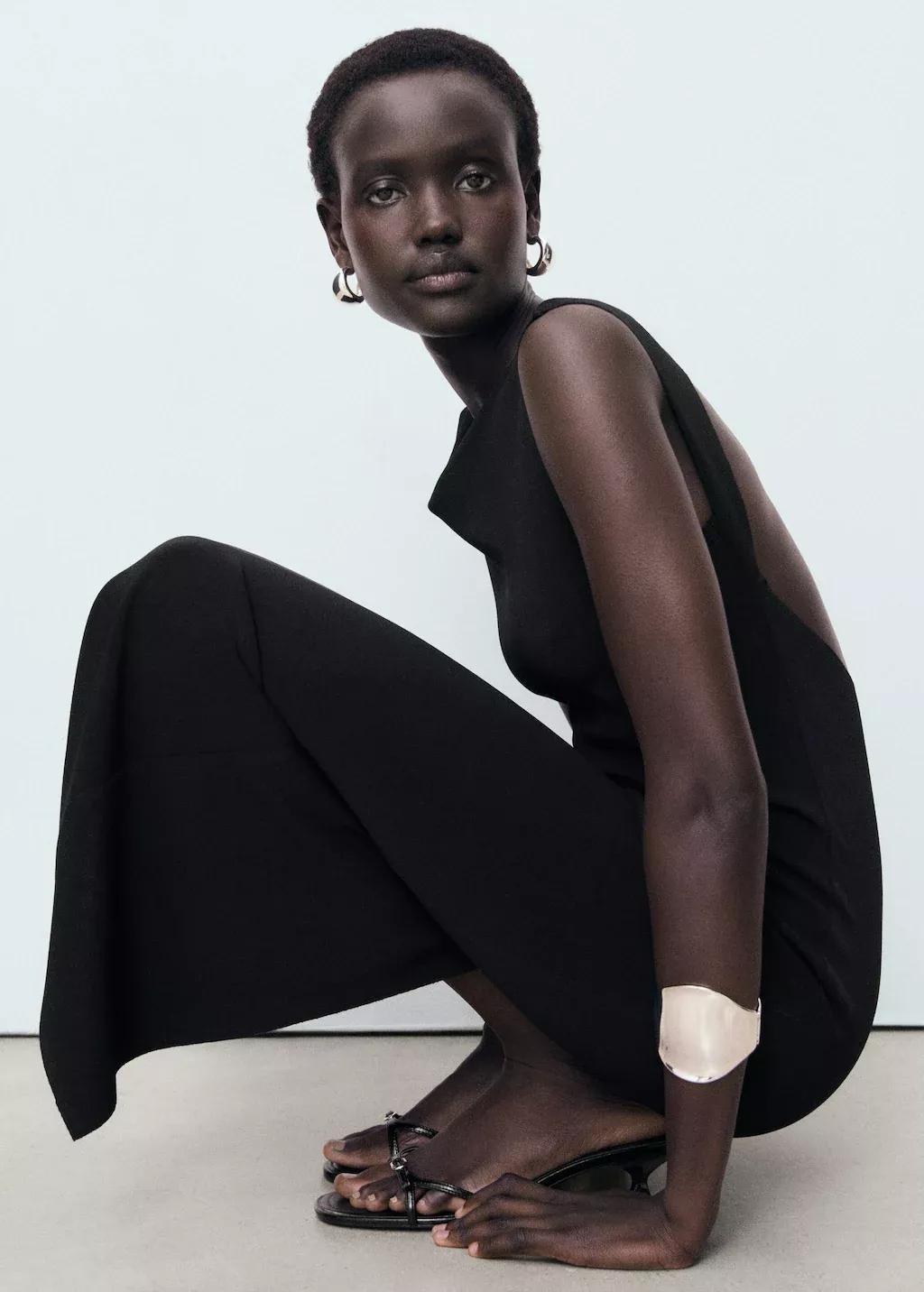 BLACK Open back dress, 0201_99, large image number 2